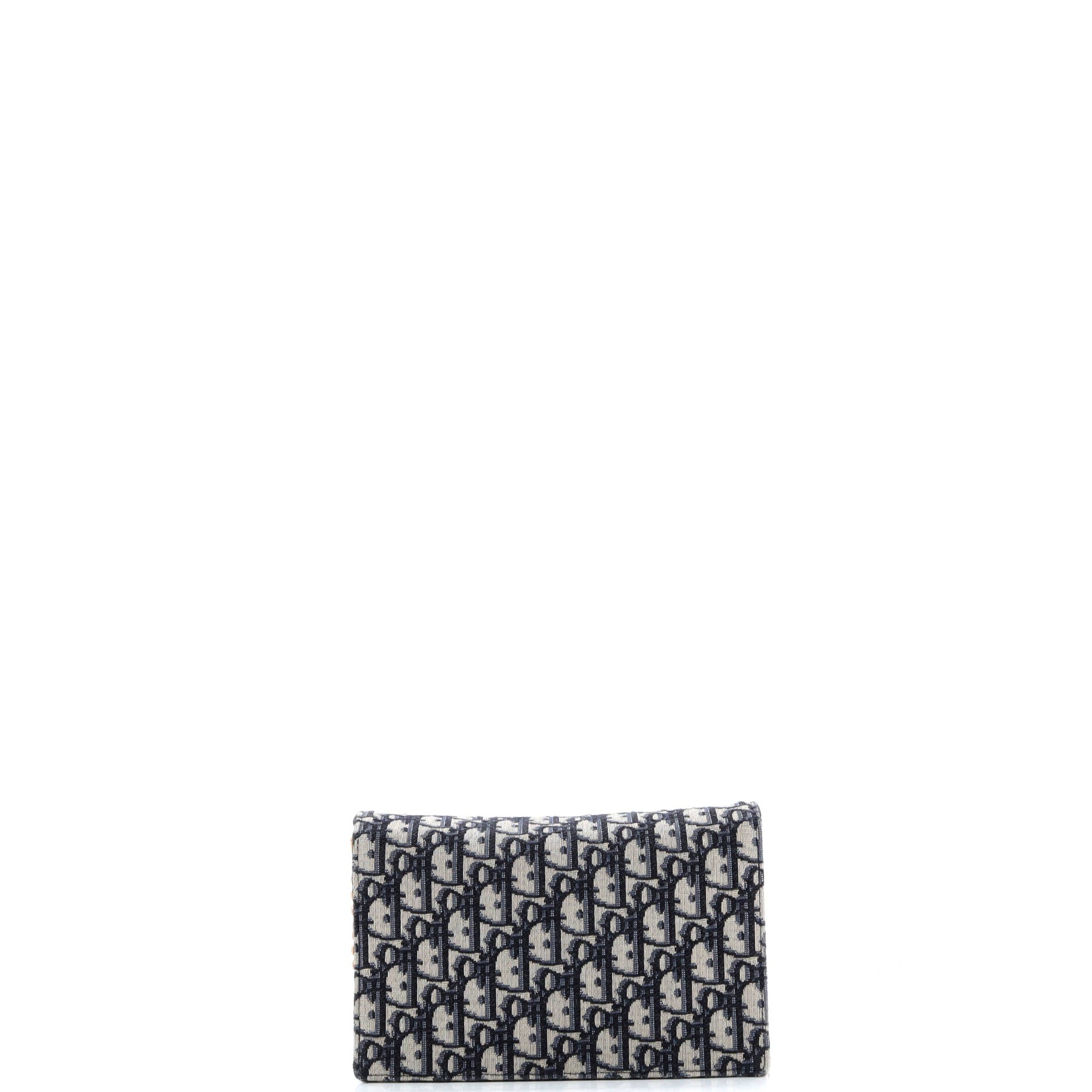 Christian Dior Saddle Chain Clutch Oblique Canvas