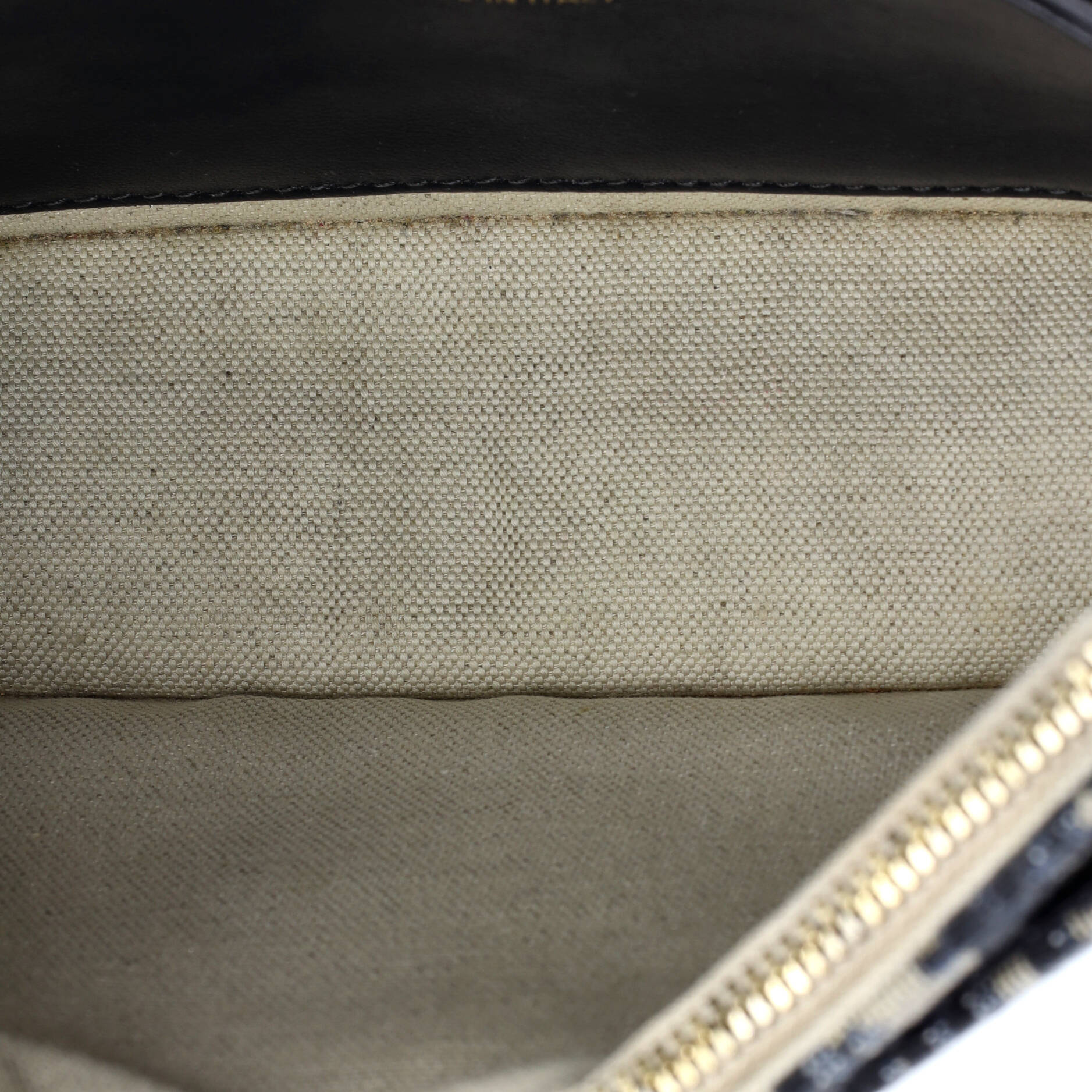 Christian Dior Saddle Chain Clutch Oblique Canvas