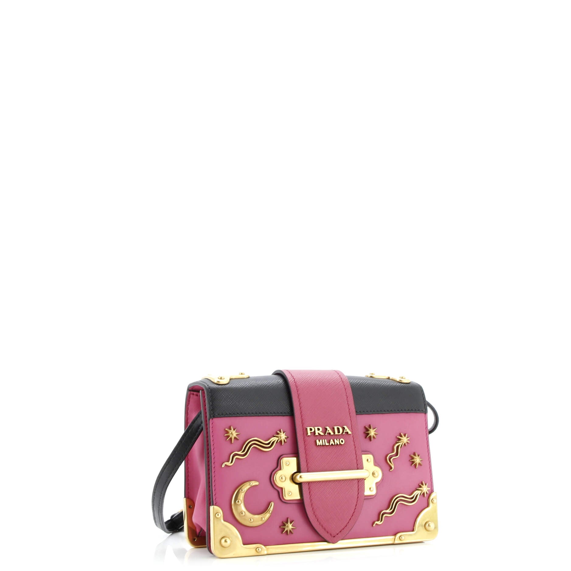 Prada Cahier Crossbody Bag Embellished Leather Small