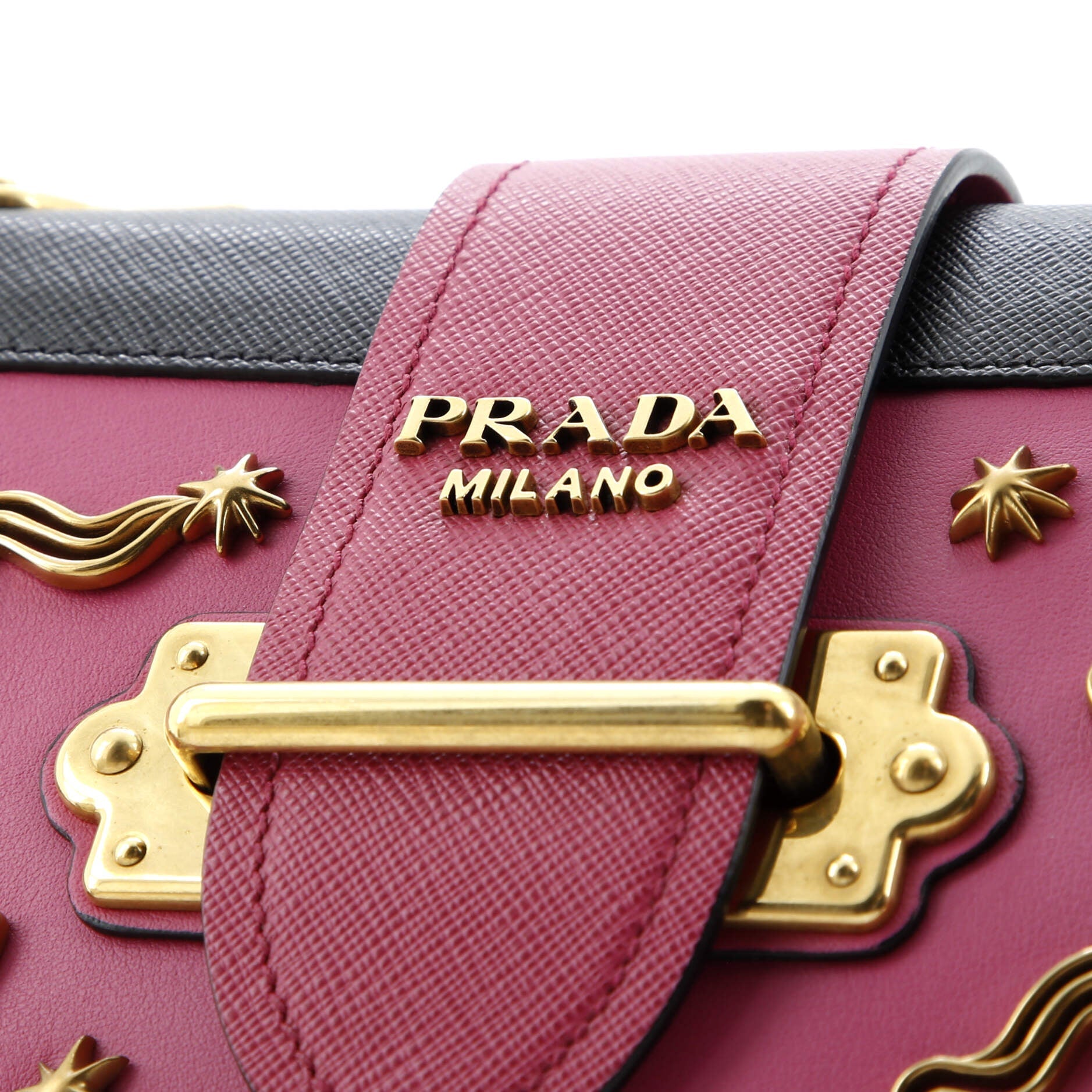 Prada Cahier Crossbody Bag Embellished Leather Small
