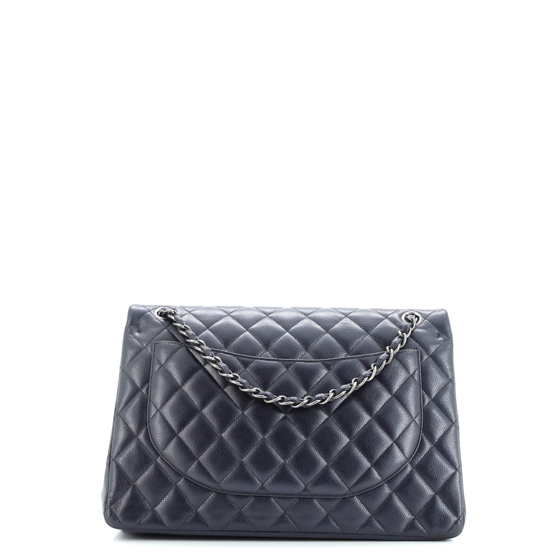 Chanel Classic Double Flap Bag Quilted Caviar Maxi