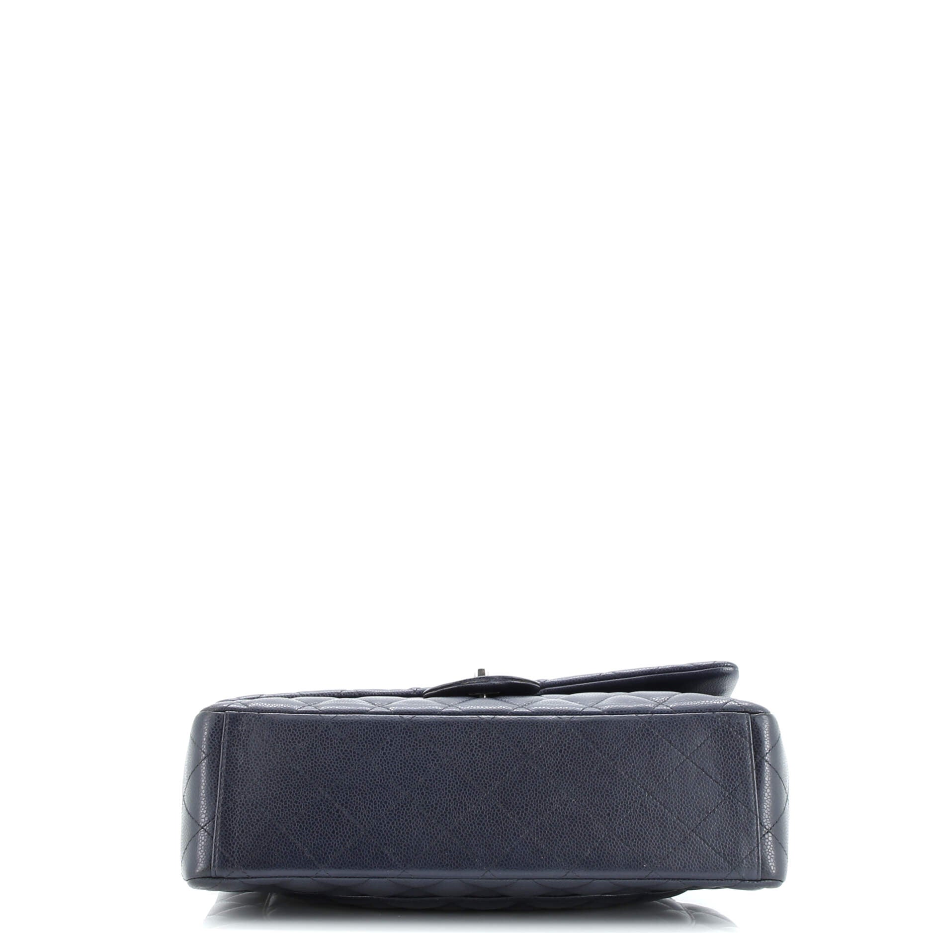 Chanel Classic Double Flap Bag Quilted Caviar Maxi
