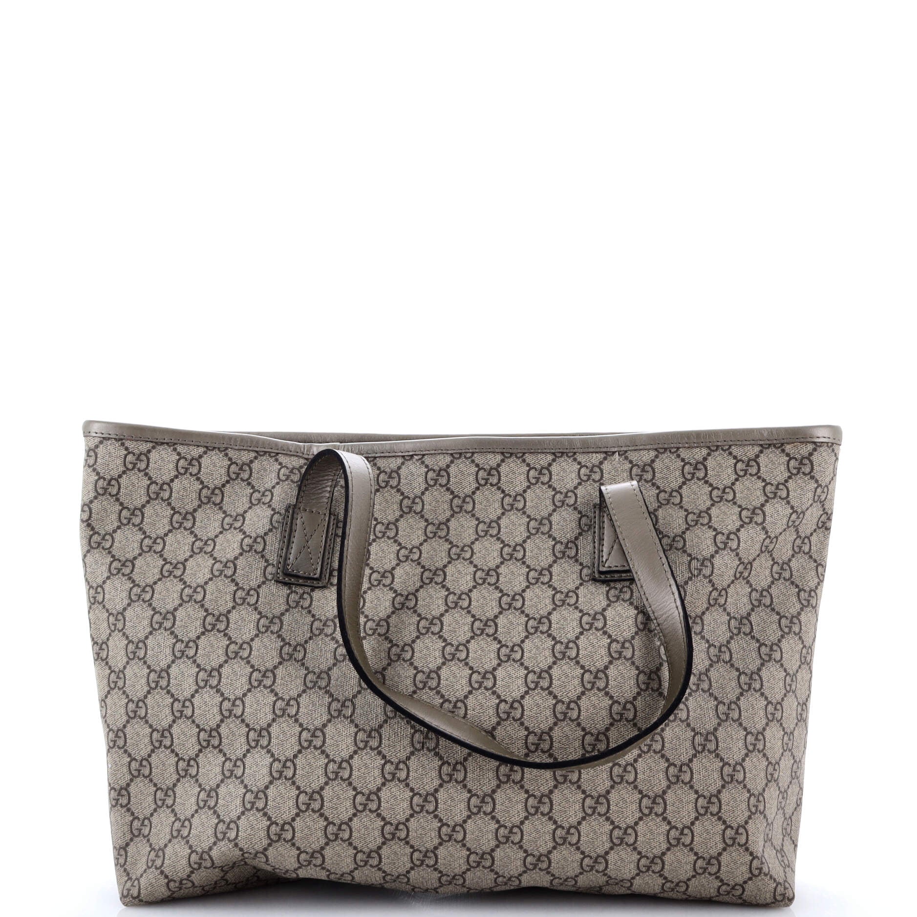 Gucci Plus Tote GG Coated Canvas with Leather Medium