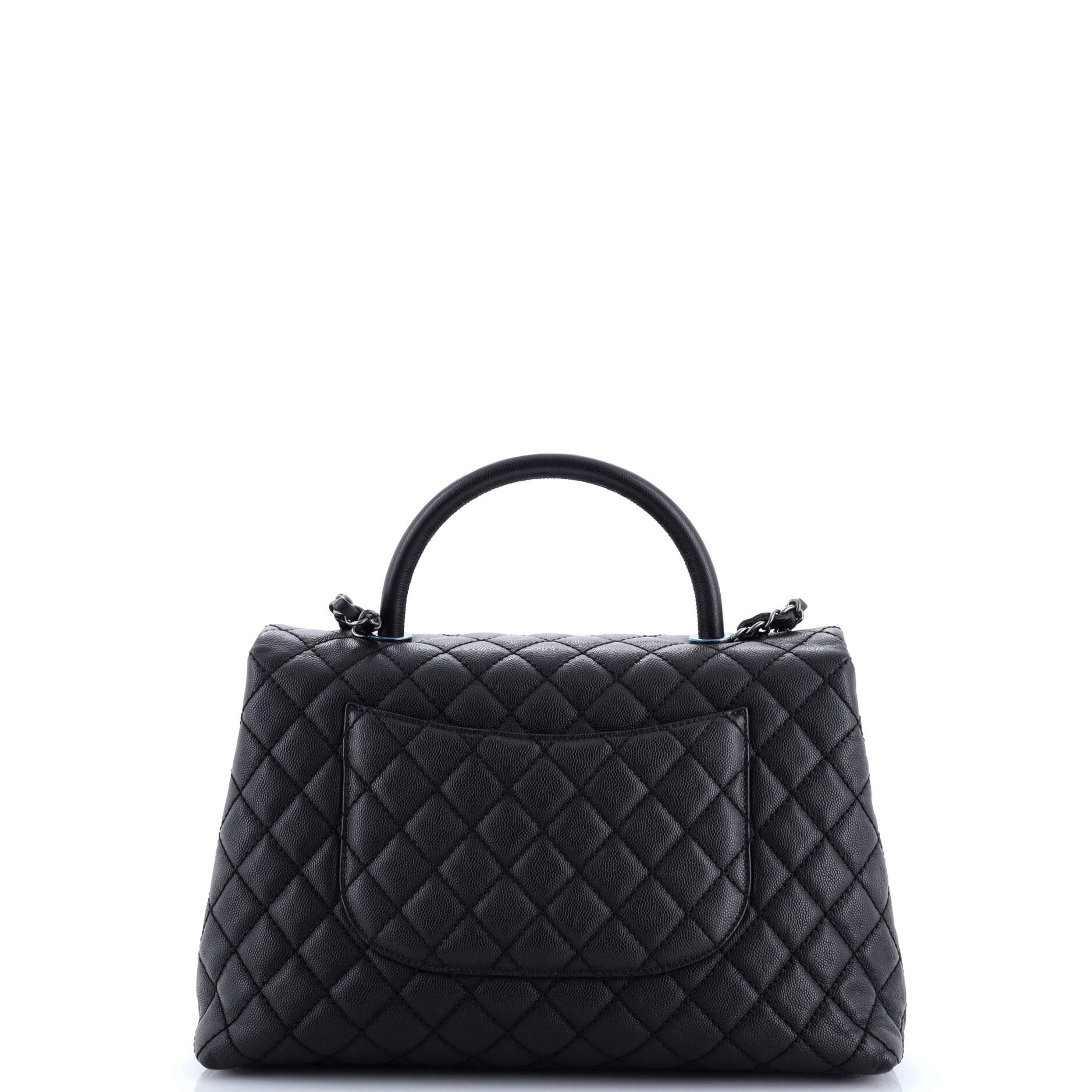 Chanel Coco Top Handle Bag Quilted Caviar Medium