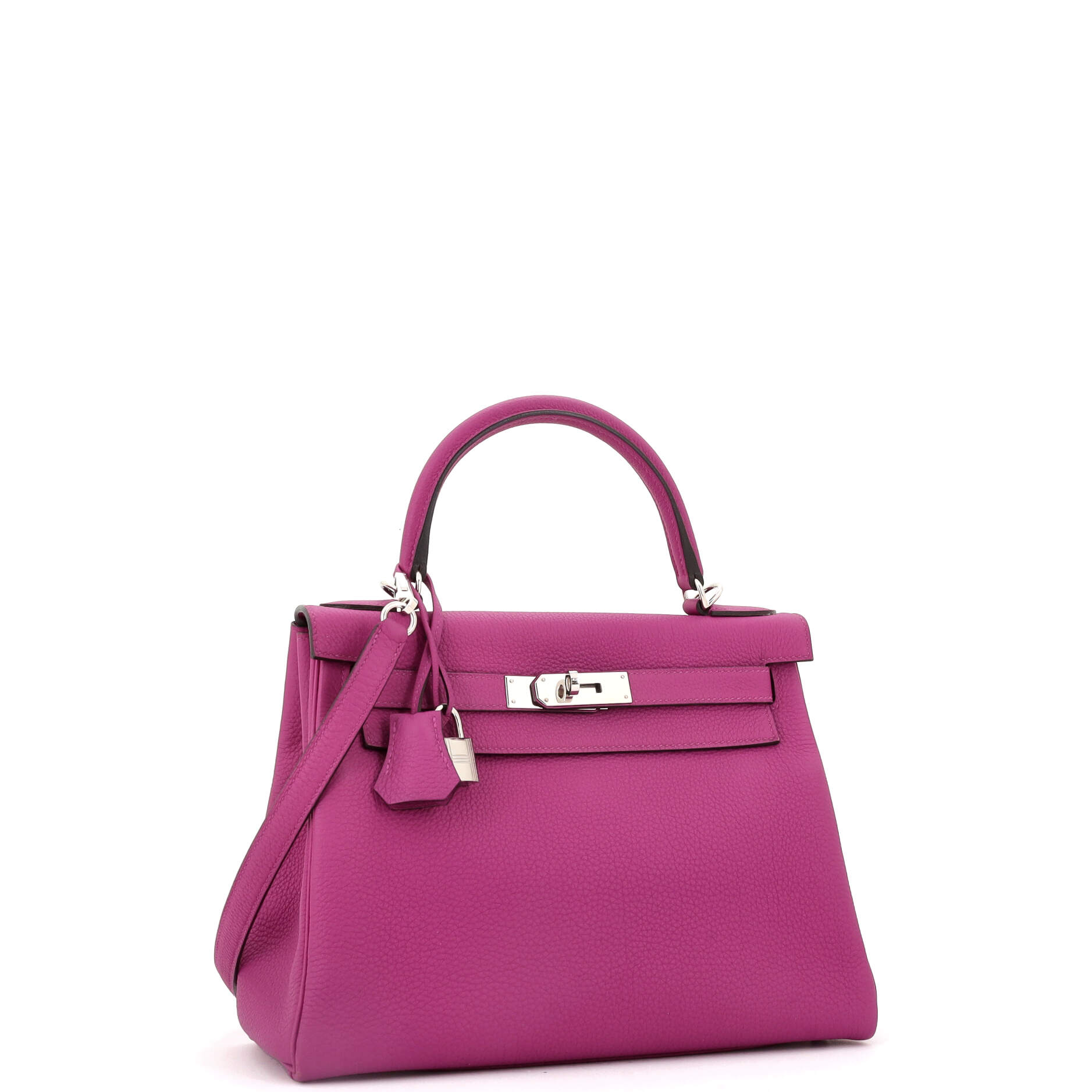 Hermes Kelly Handbag Pink Togo with Palladium Hardware 28