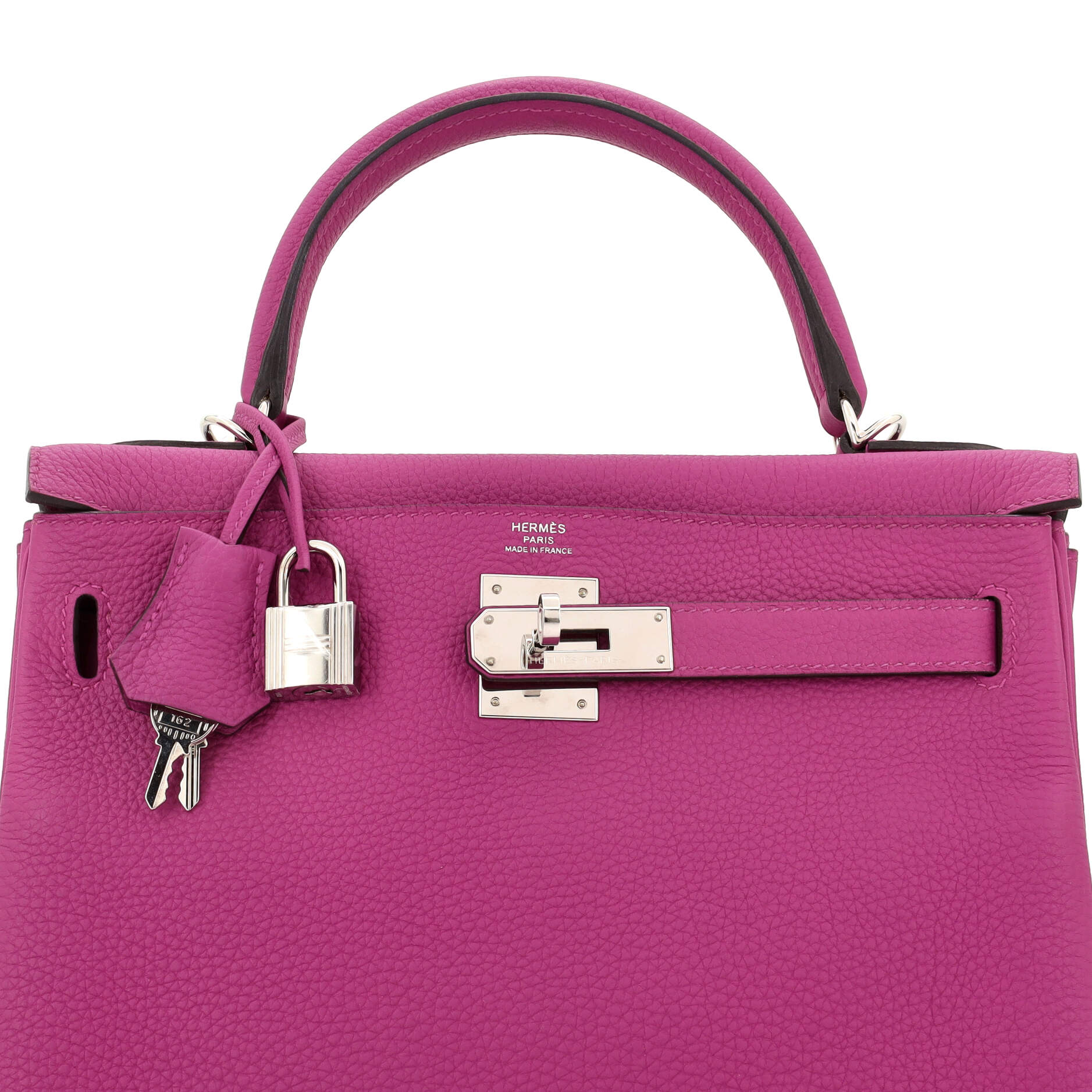 Hermes Kelly Handbag Pink Togo with Palladium Hardware 28