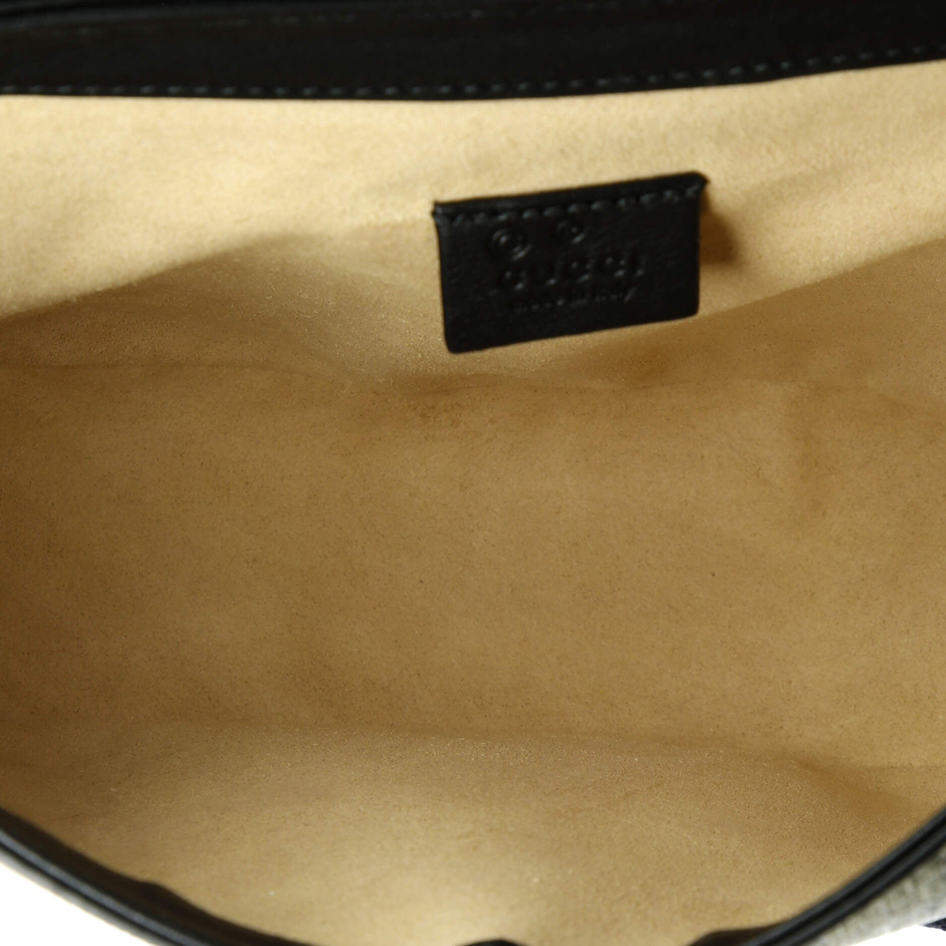 Gucci Padlock Saddle Shoulder Bag GG Coated Canvas and Leather Medium