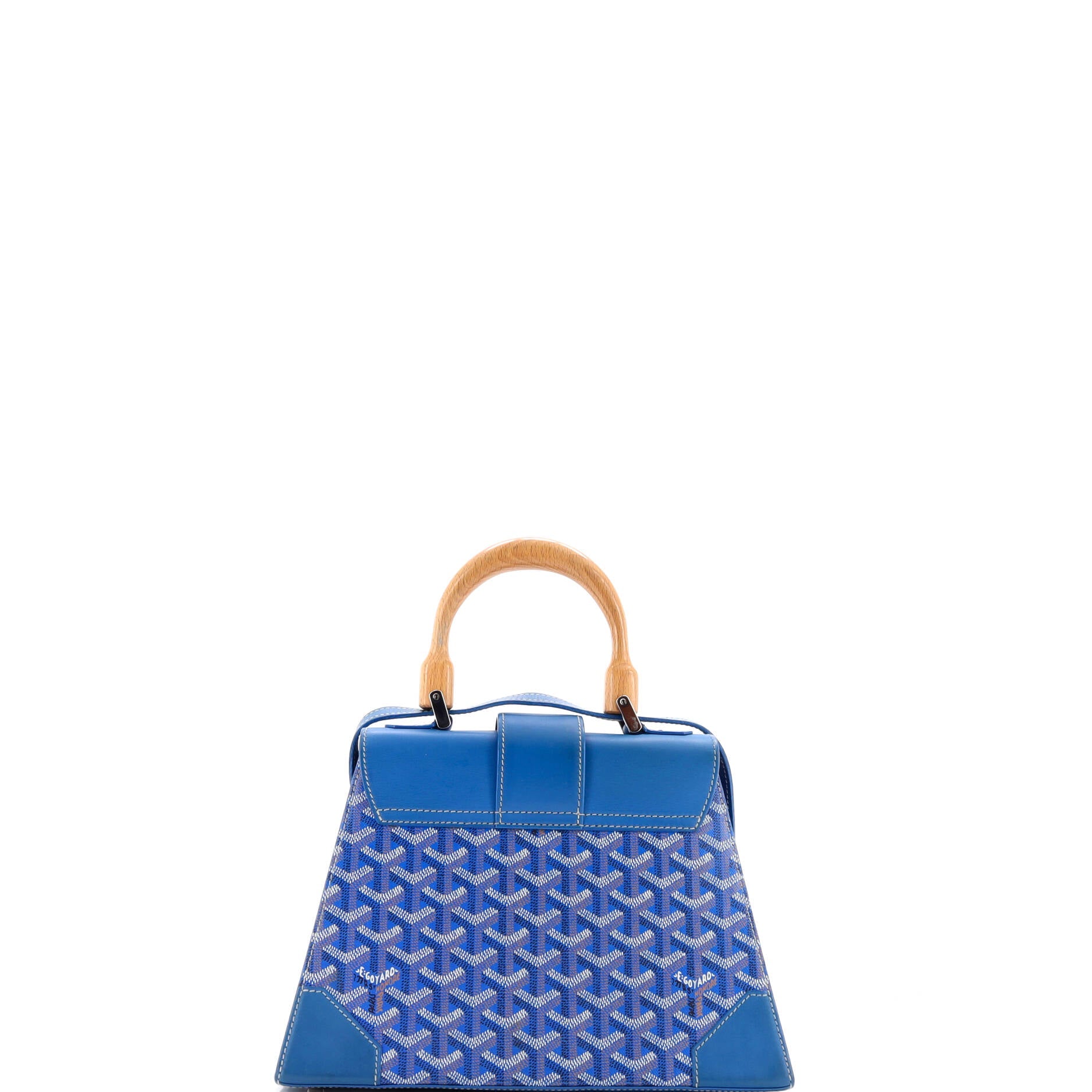 Goyard Saigon Top Handle Bag Coated Canvas with Leather PM