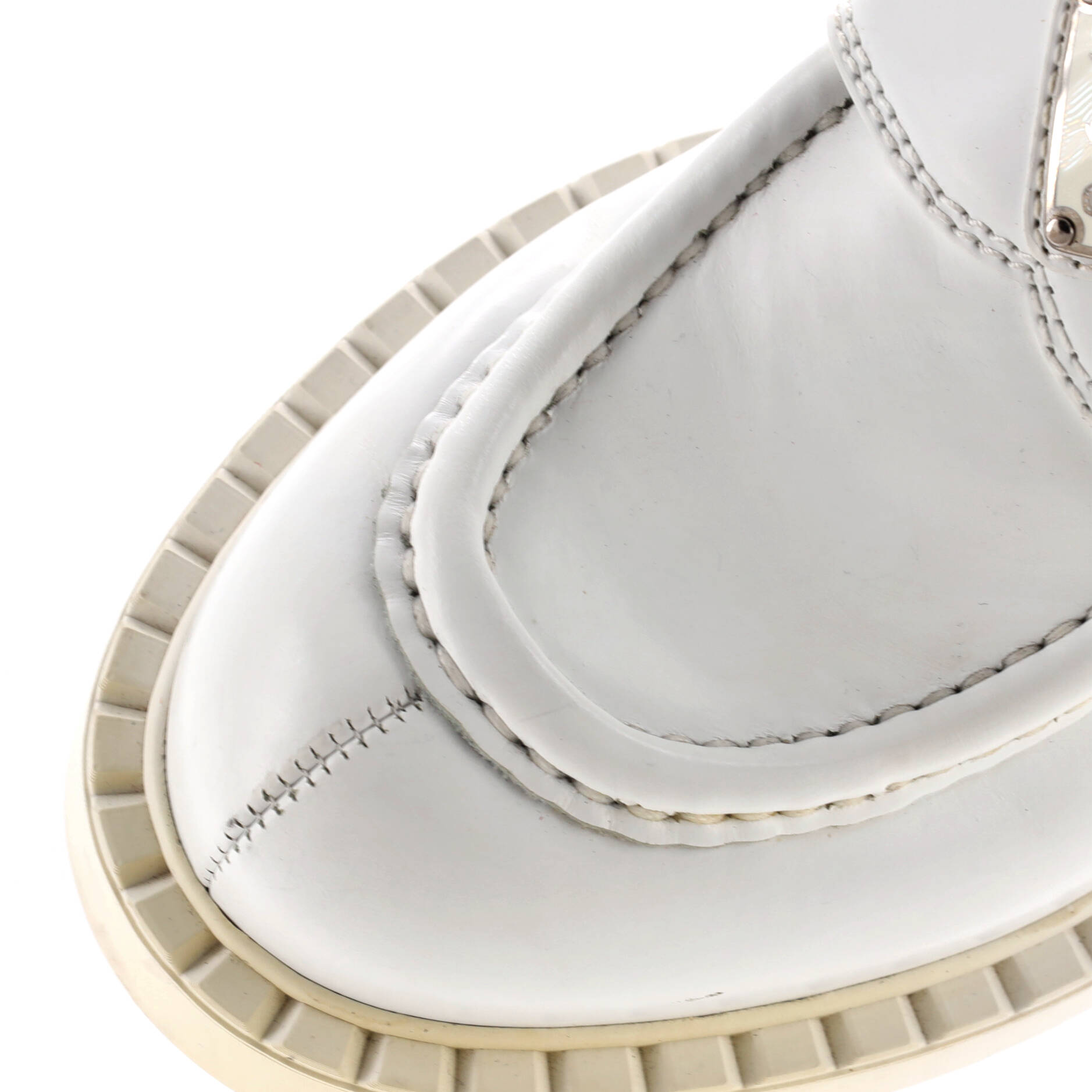 Prada Women's Triangle Logo Loafers Spazzolato Leather