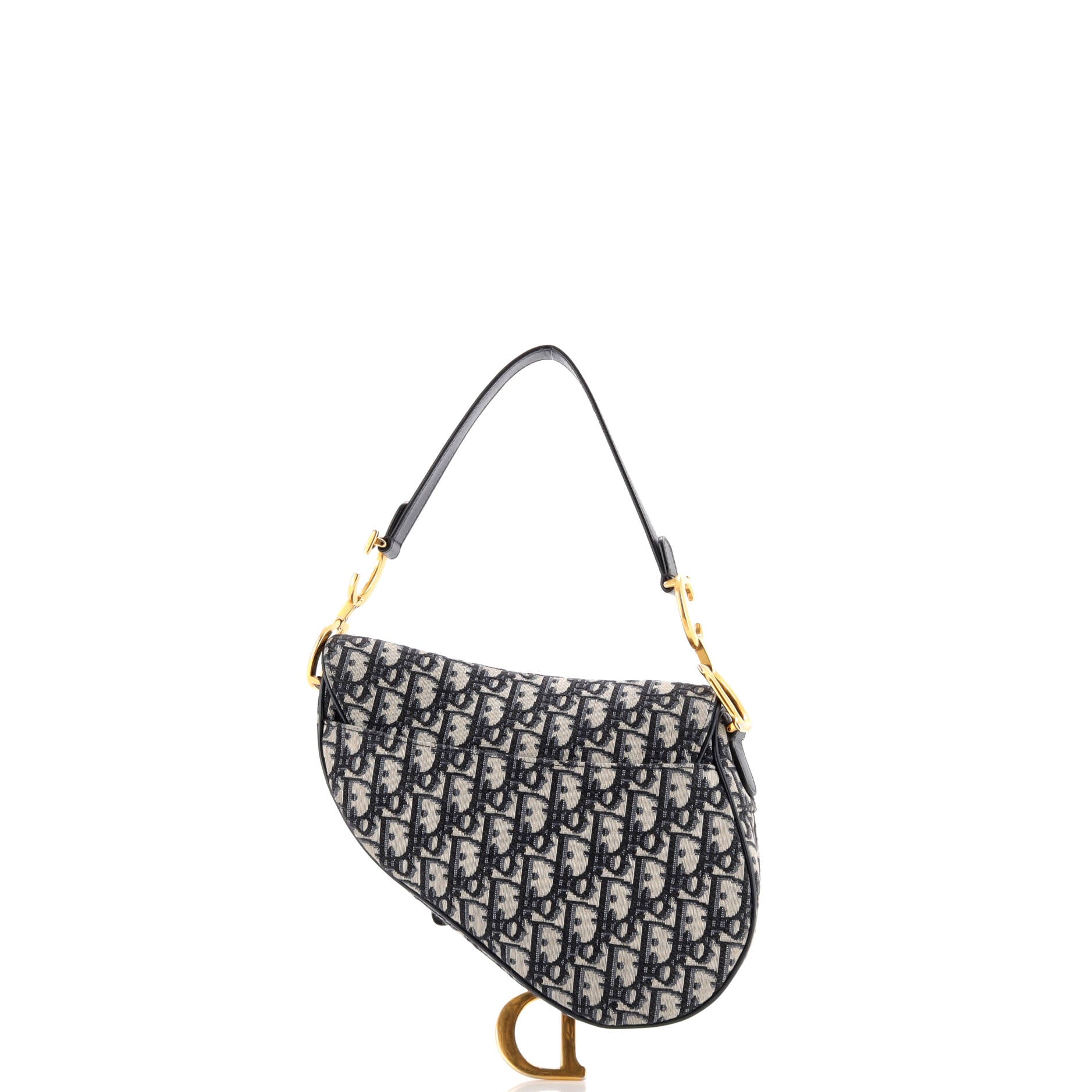 Christian Dior Saddle Handbag Oblique Canvas Medium