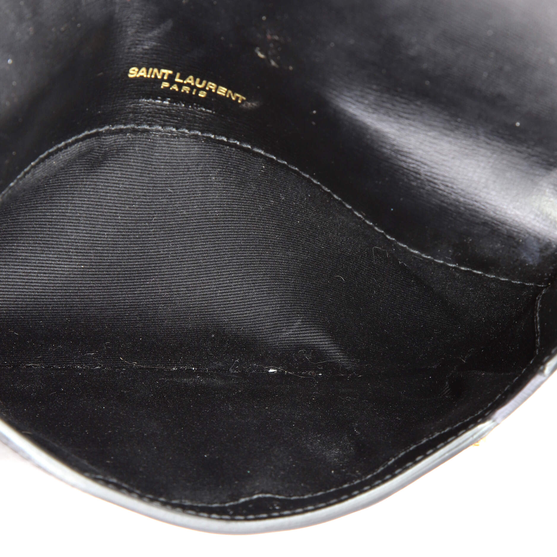 Saint Laurent Classic Monogram Phone Holder Shoulder Bag Leather
