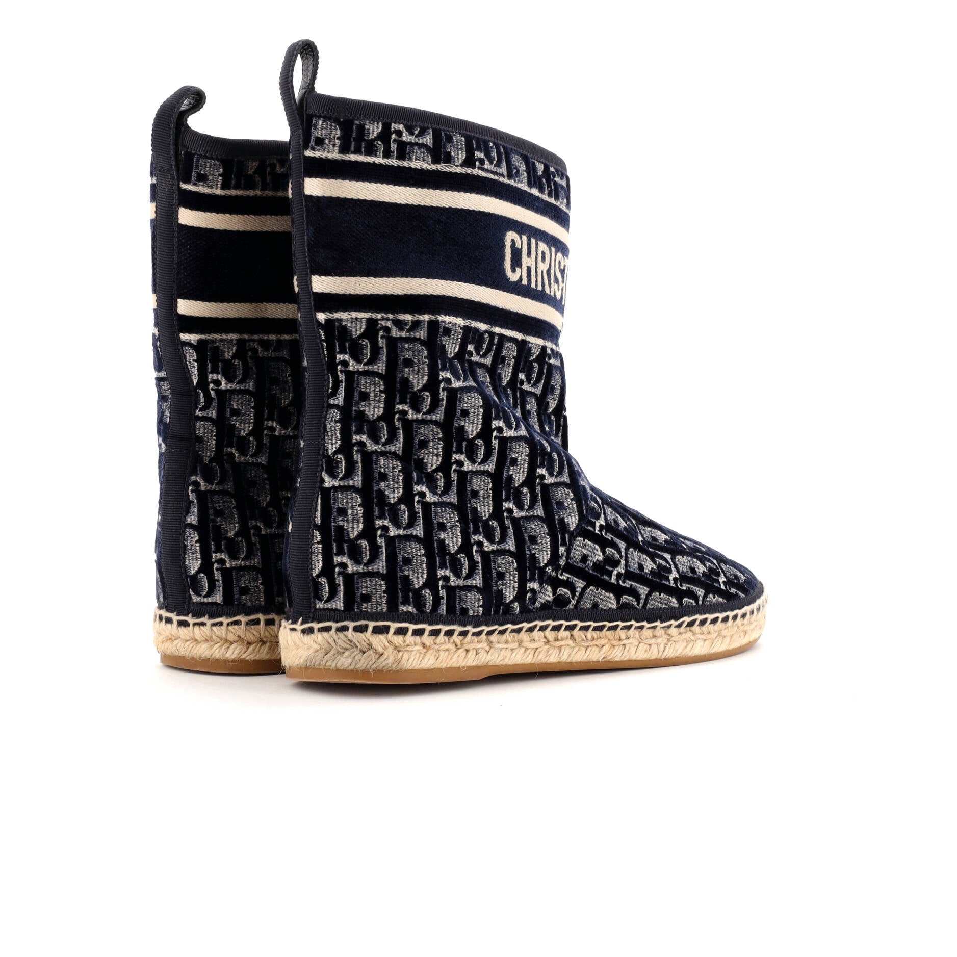 Christian Dior Women's Granville Espadrille Boots Velvet Oblique