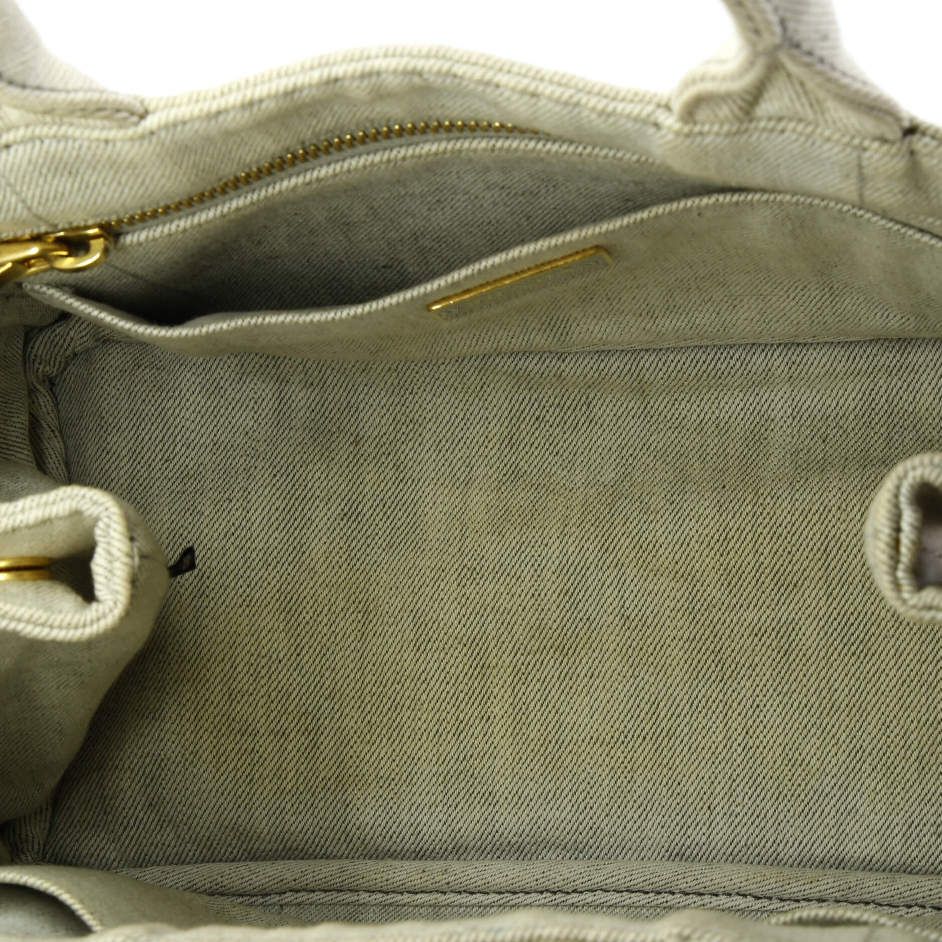 Prada Canapa Convertible Tote Denim Mini