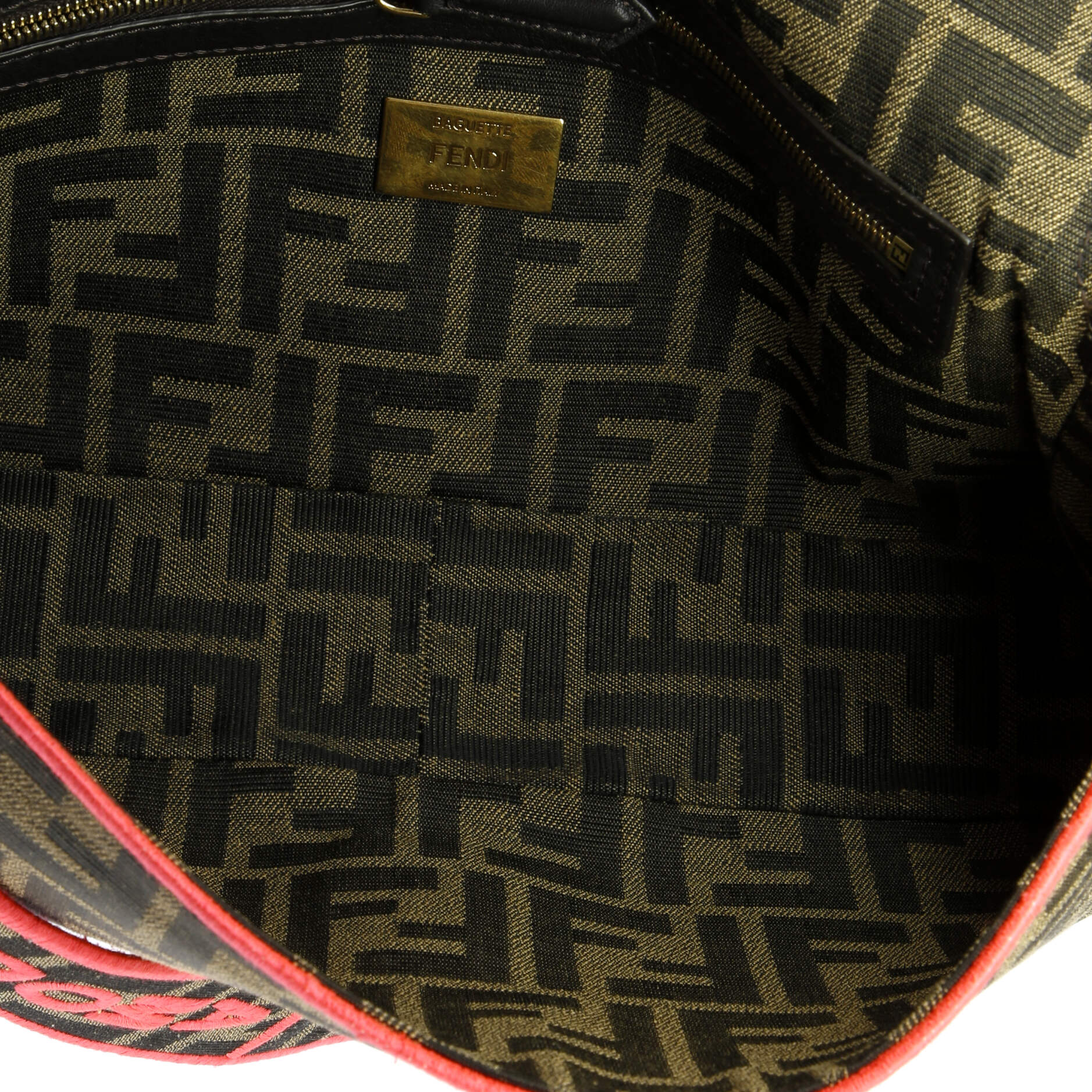 Fendi Baguette NM Bag Zucca Canvas Medium