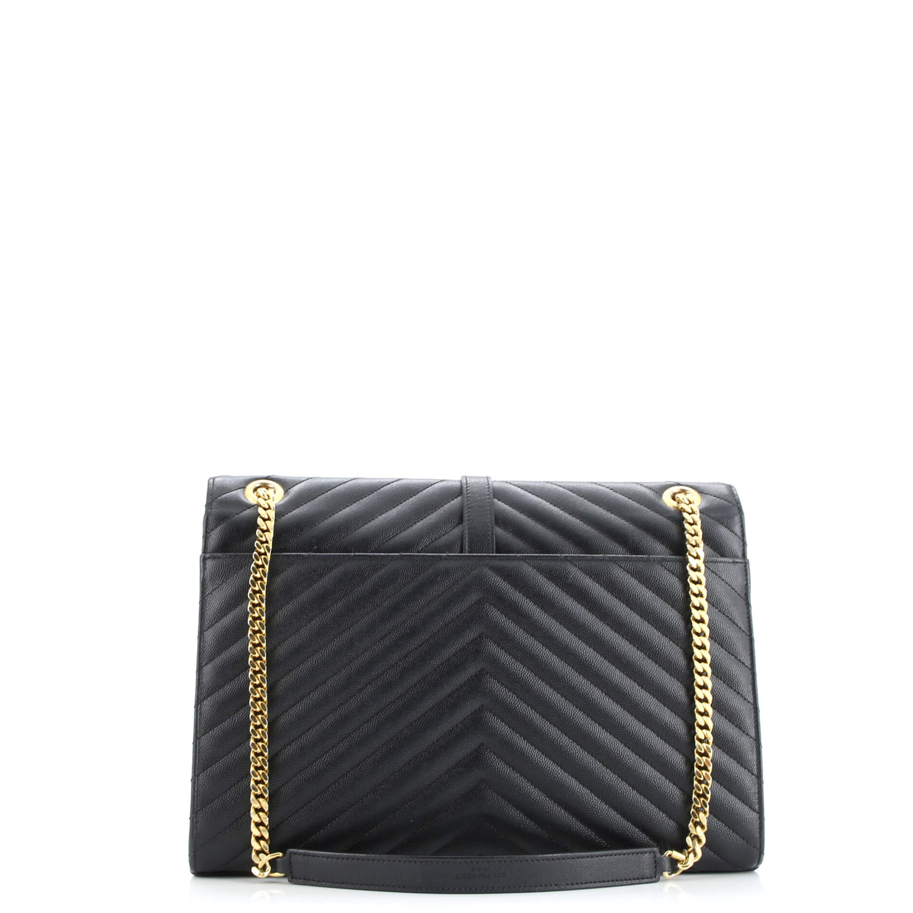 Saint Laurent Classic Monogram Envelope Satchel Matelasse Chevron Leather Large