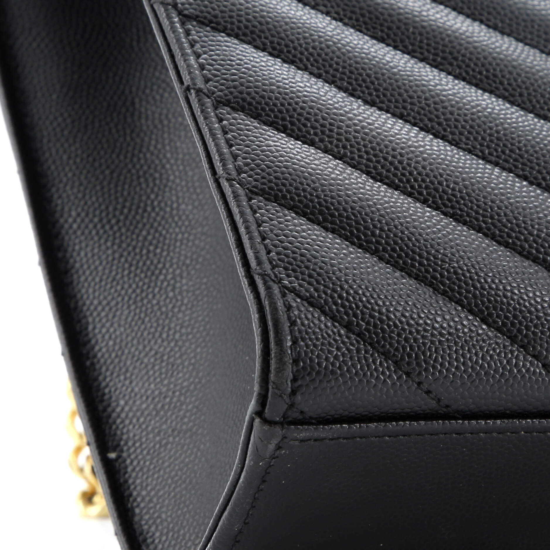 Saint Laurent Classic Monogram Envelope Satchel Matelasse Chevron Leather Large