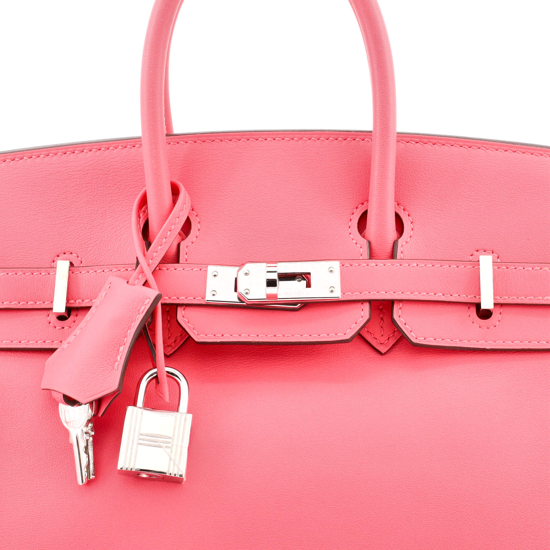 Hermes Birkin Handbag Pink Swift with Palladium Hardware 25