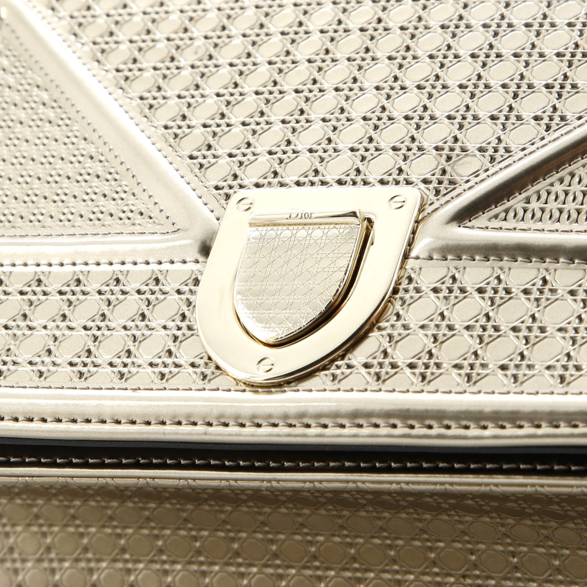 Christian Dior Diorama Flap Bag Cannage Embossed Calfskin Medium