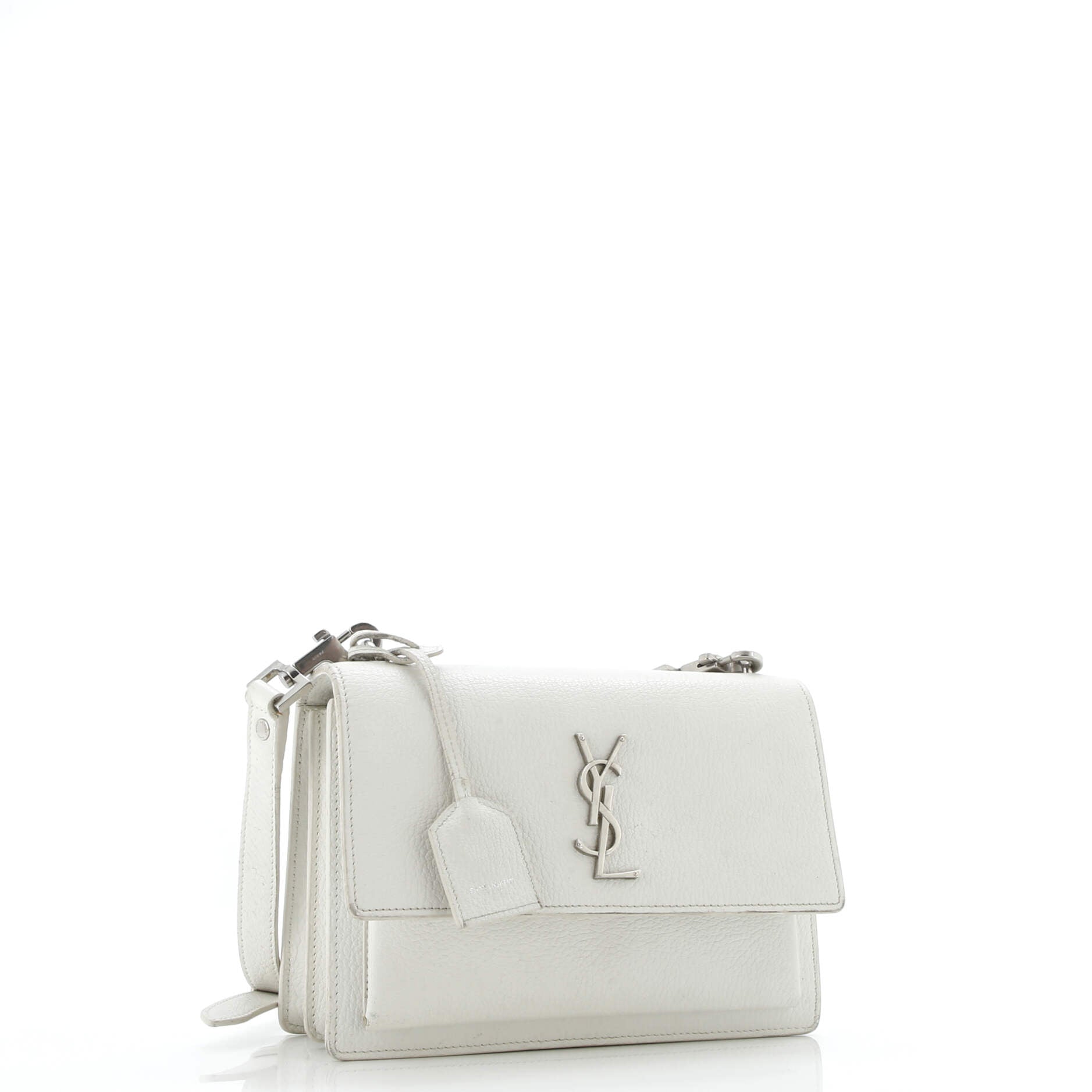 Saint Laurent Le 5 a 7 Hobo Crocodile Embossed Leather Small