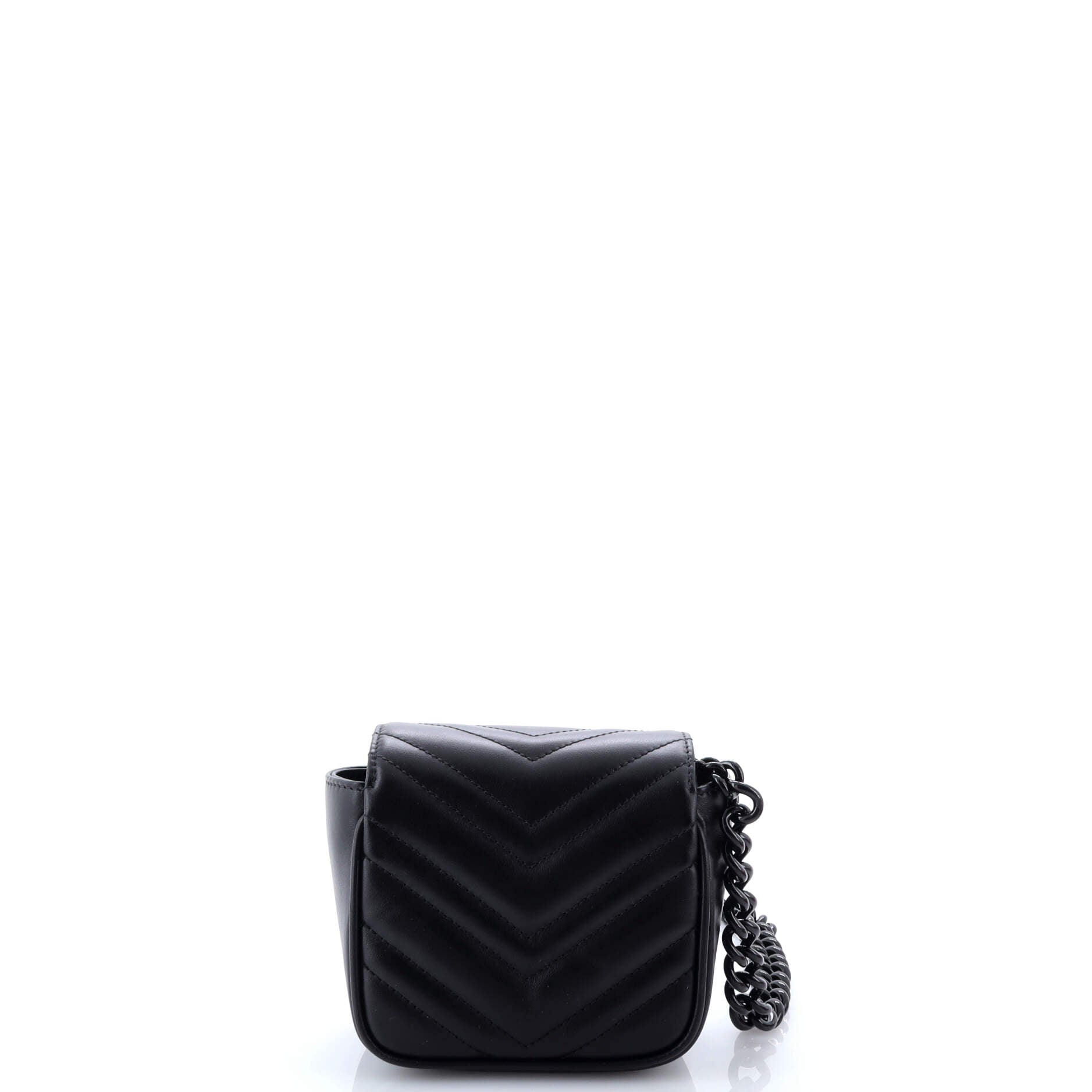 Gucci GG Marmont Flap Belt Bag Matelasse Leather Mini