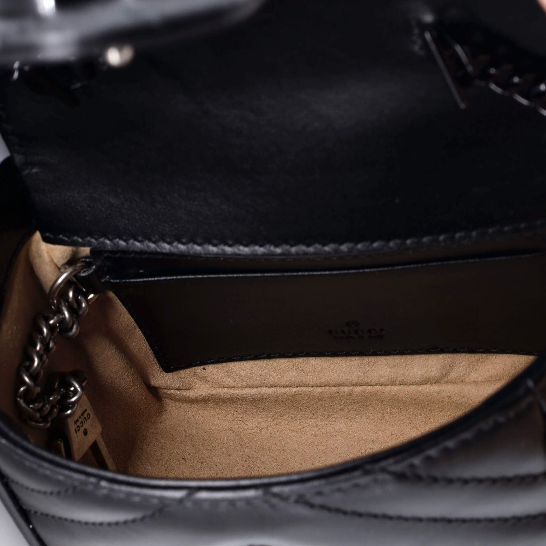 Gucci GG Marmont Flap Belt Bag Matelasse Leather Mini