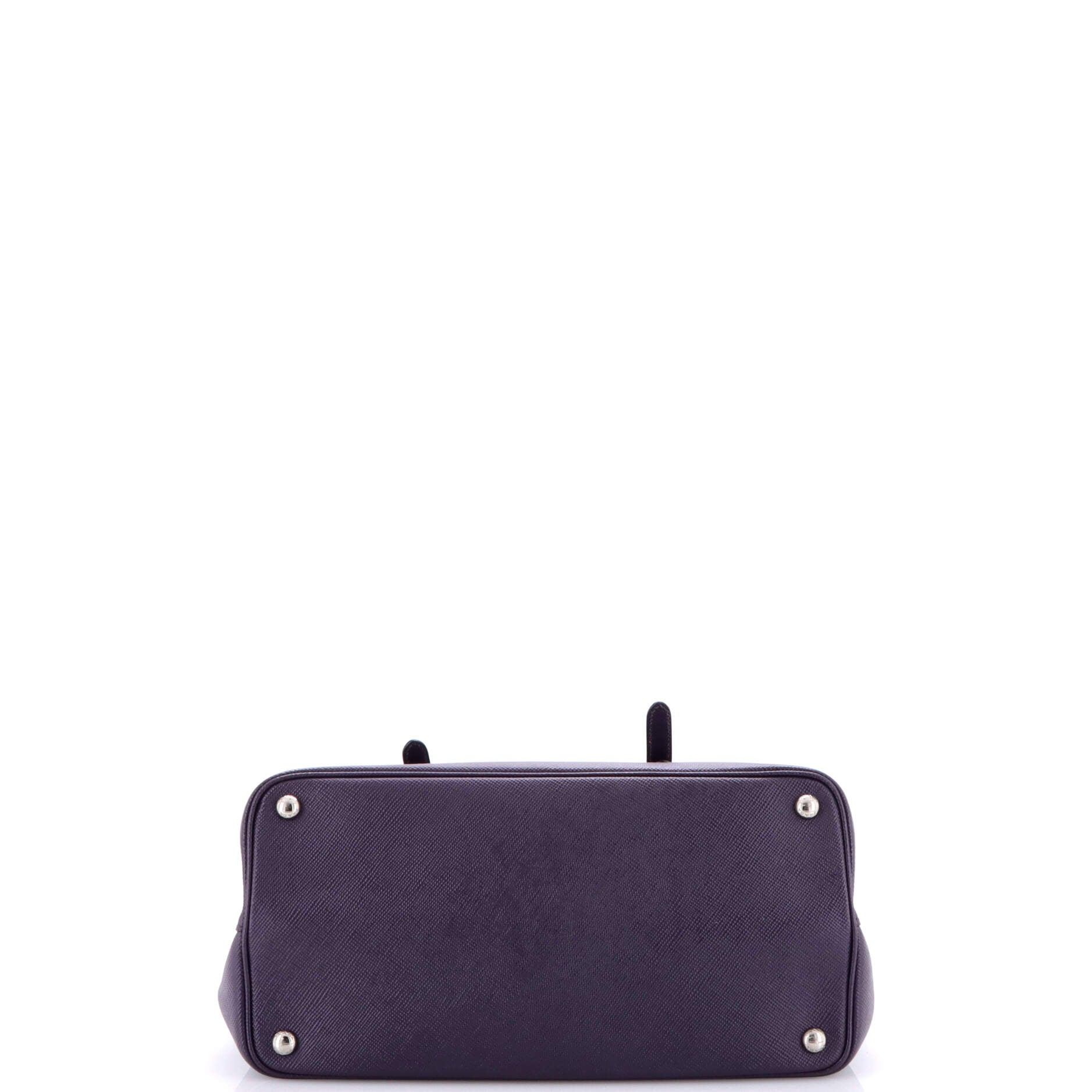 Prada Half Flap Double Turn Lock Satchel Saffiano Leather Large
