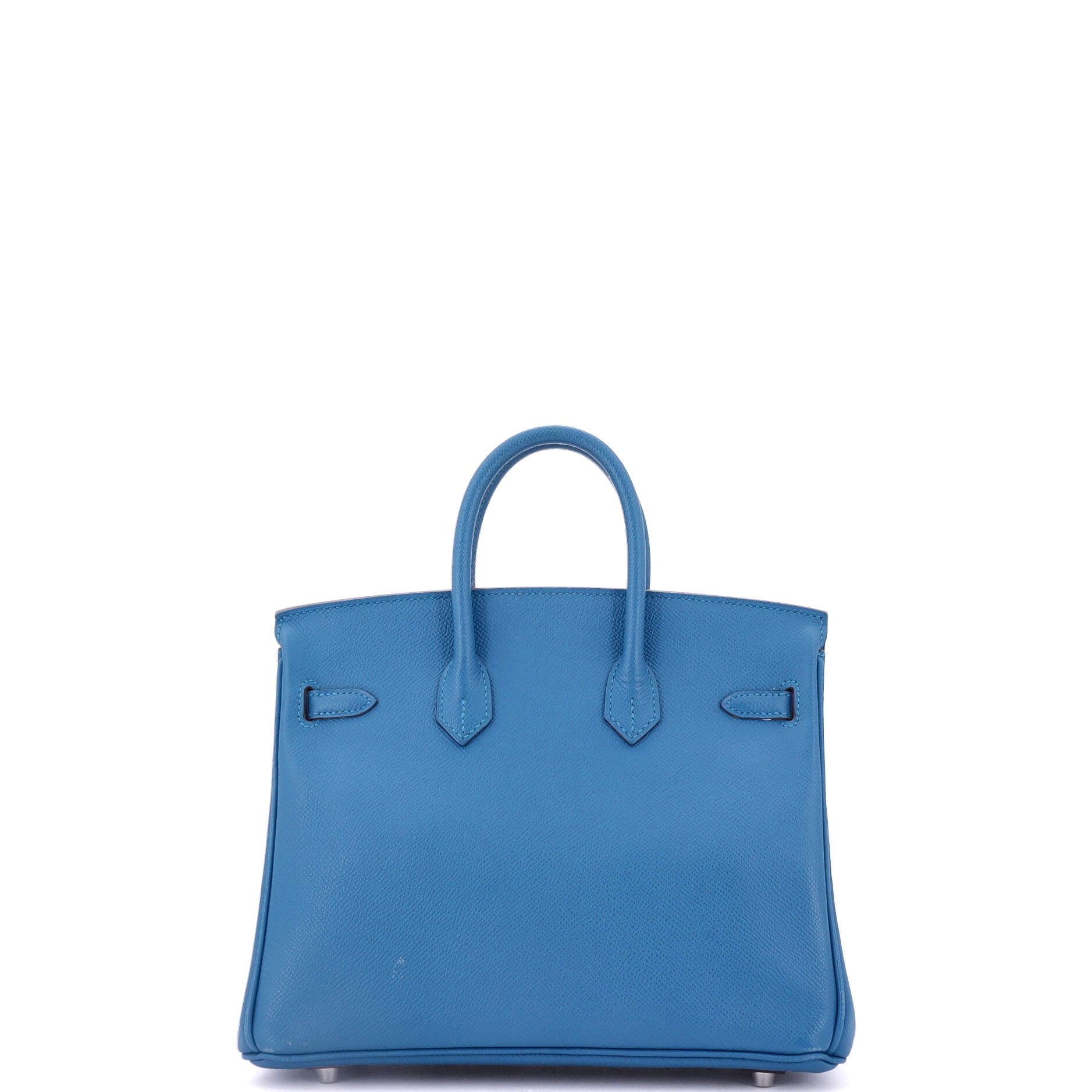 Hermes Birkin Handbag Blue Epsom with Palladium Hardware 25