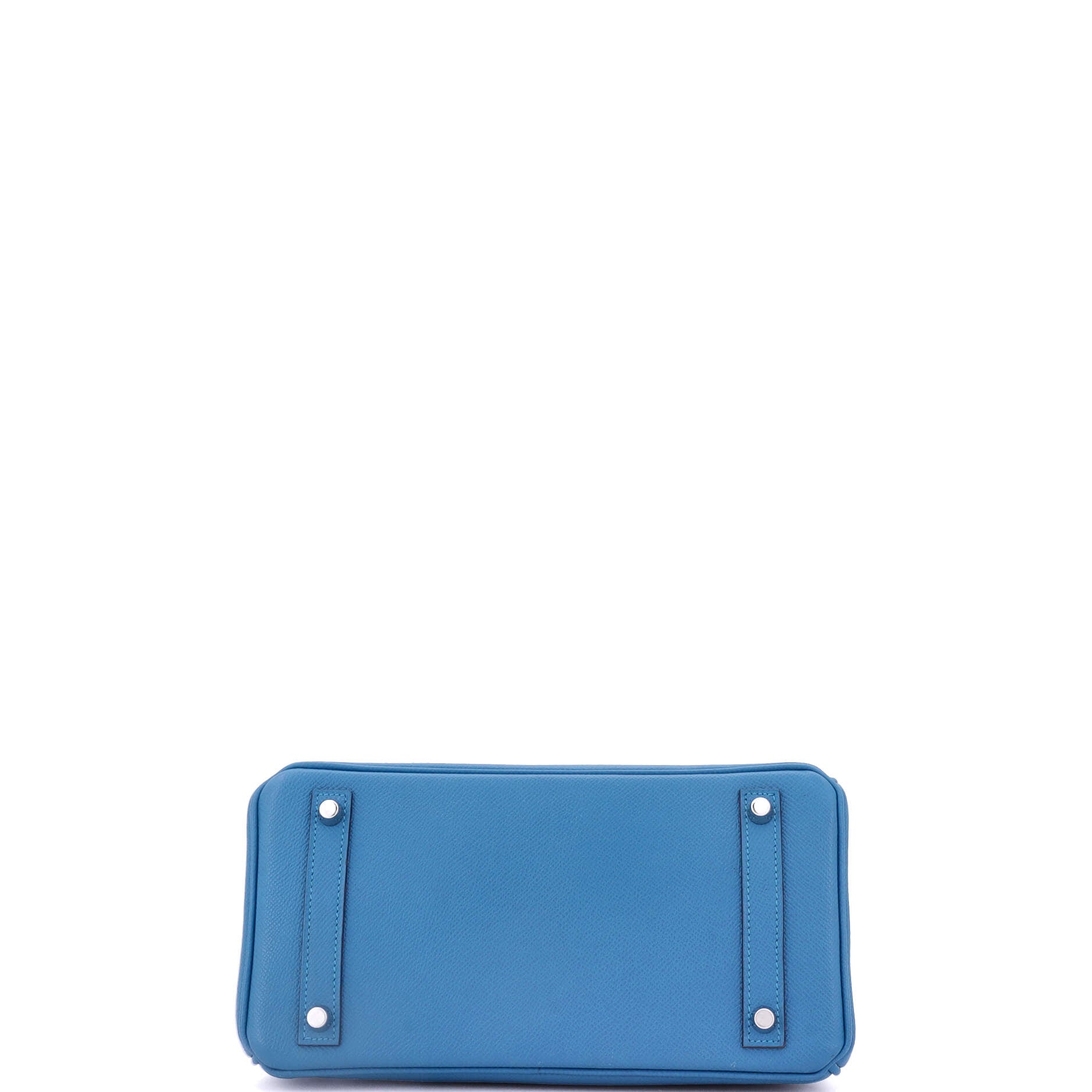 Hermes Birkin Handbag Blue Epsom with Palladium Hardware 25
