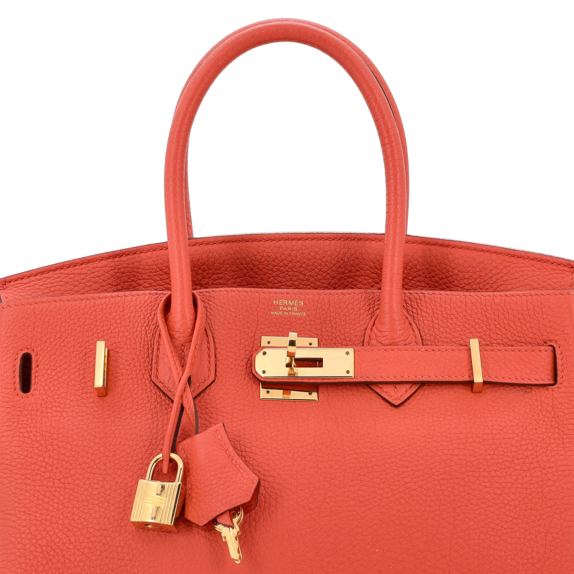 Hermes Birkin Handbag Orange Togo with Gold Hardware 30