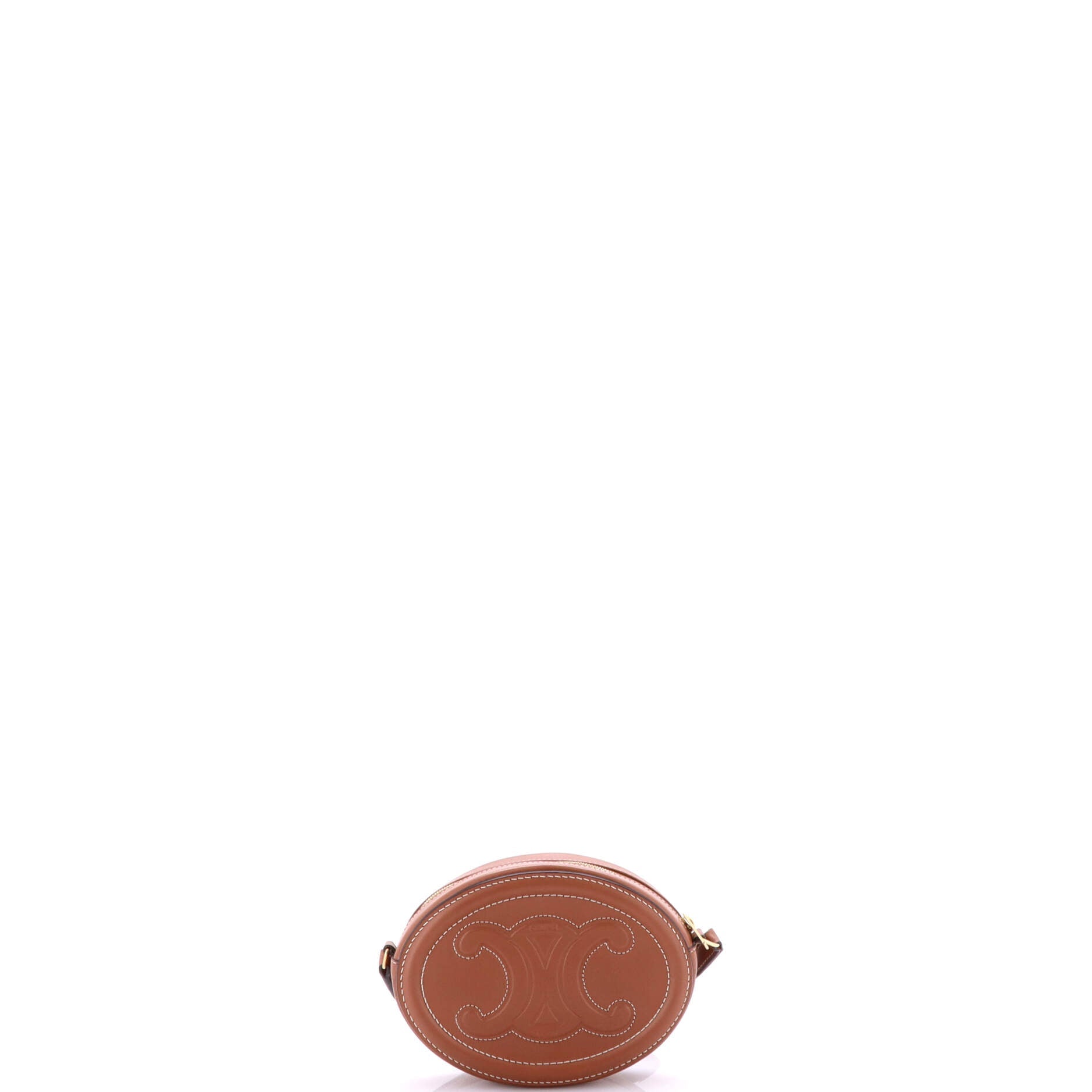 Celine Triomphe Oval Crossbody Bag Leather Mini