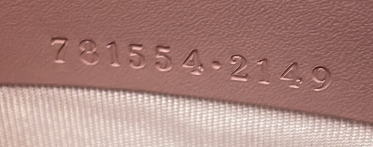 Gucci Front Pocket Chain Shoulder Bag Jumbo GG Embossed Leather Super Mini