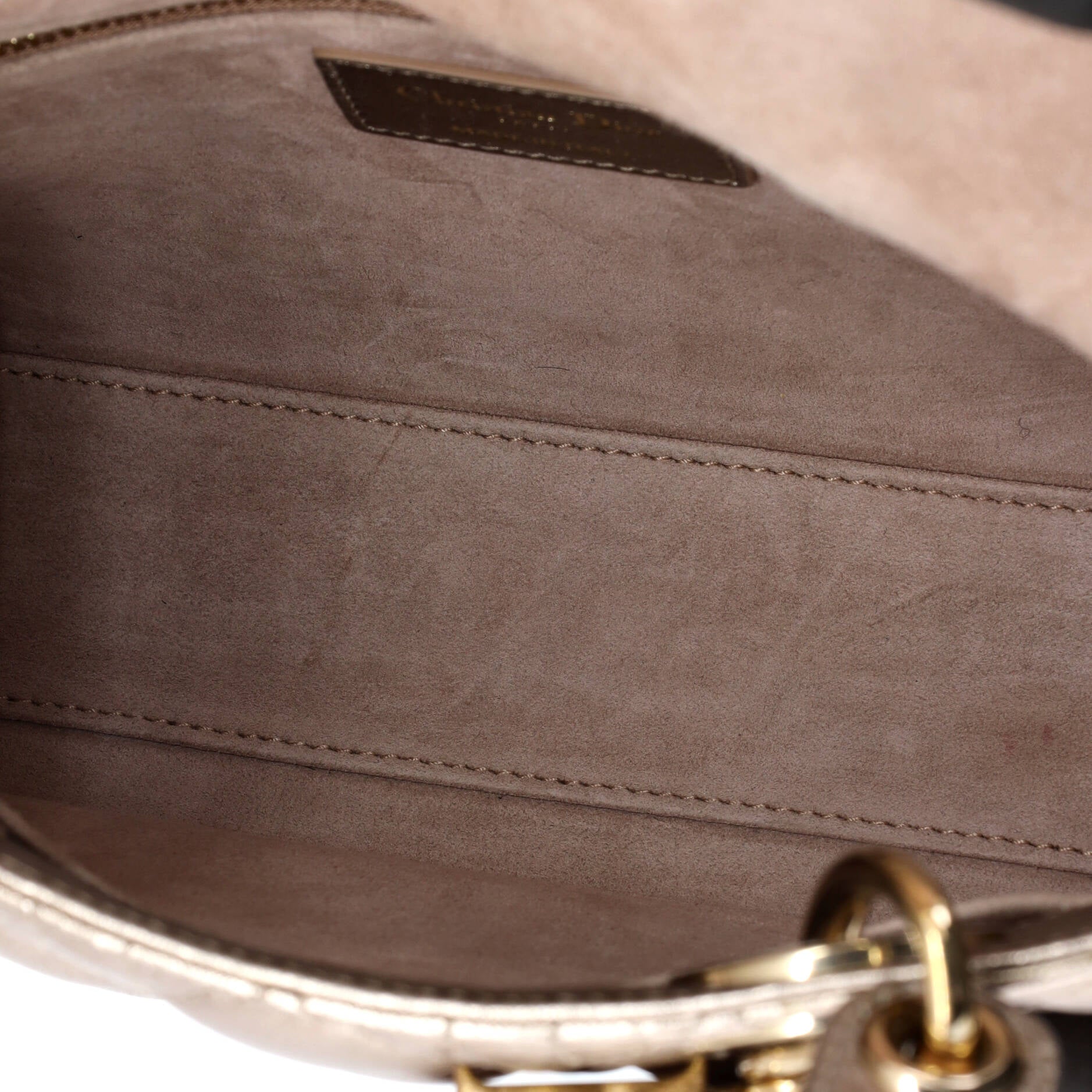Christian Dior My ABCDior Lady Dior Bag Metallic Cannage Quilt Leather