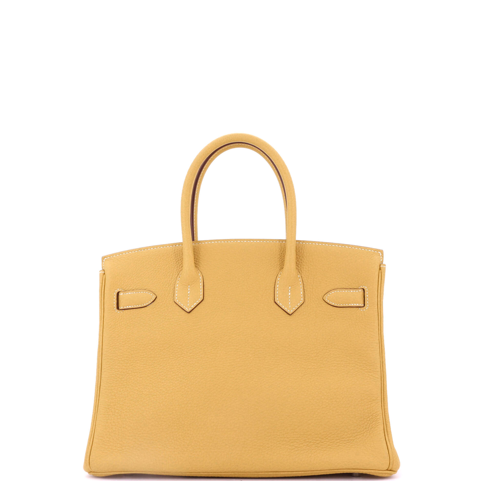 Hermes Birkin Handbag Yellow Togo with Palladium Hardware 30