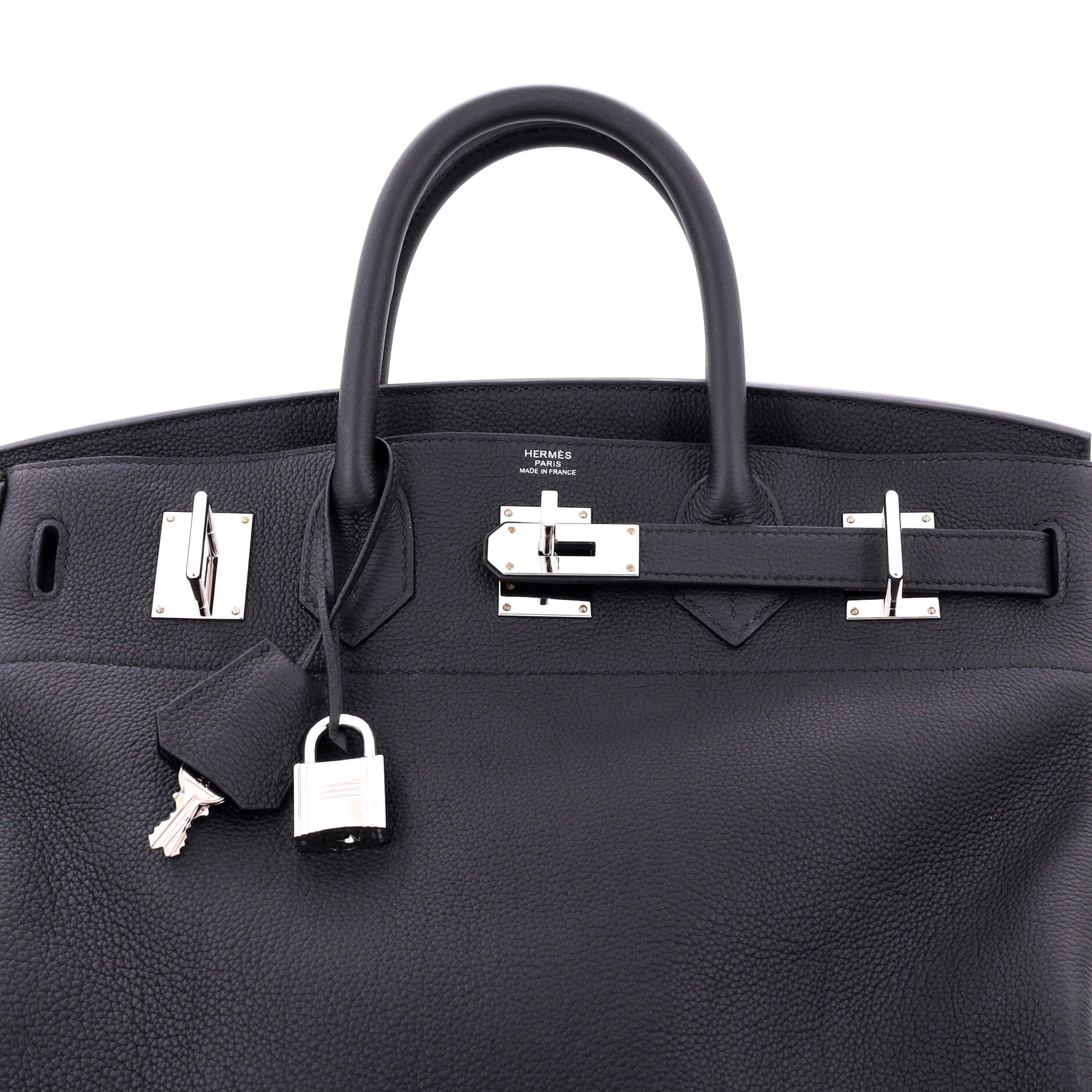Hermes HAC Birkin Bag Black Togo with Palladium Hardware 40