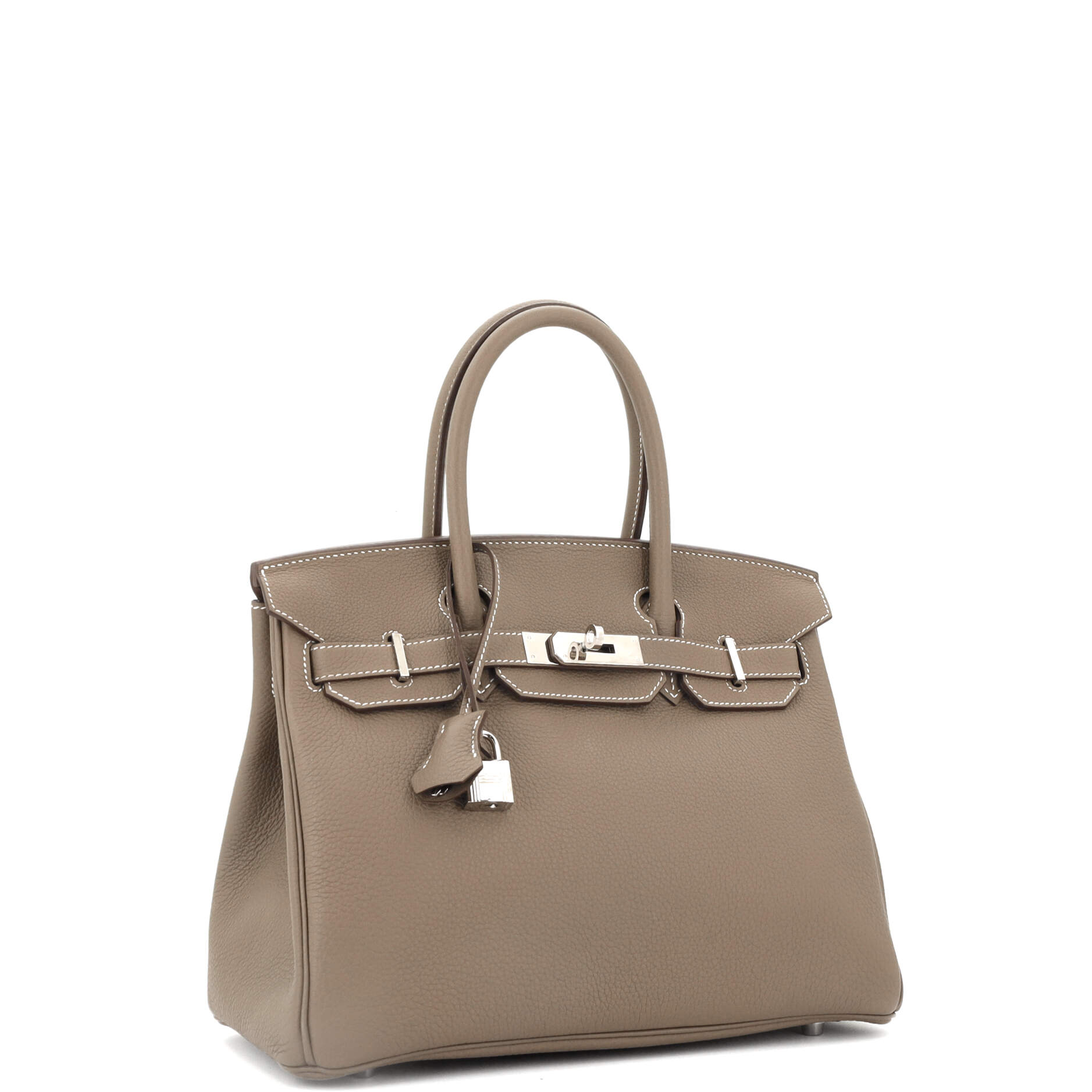 Hermes Birkin Handbag Grey Togo with Palladium Hardware 30