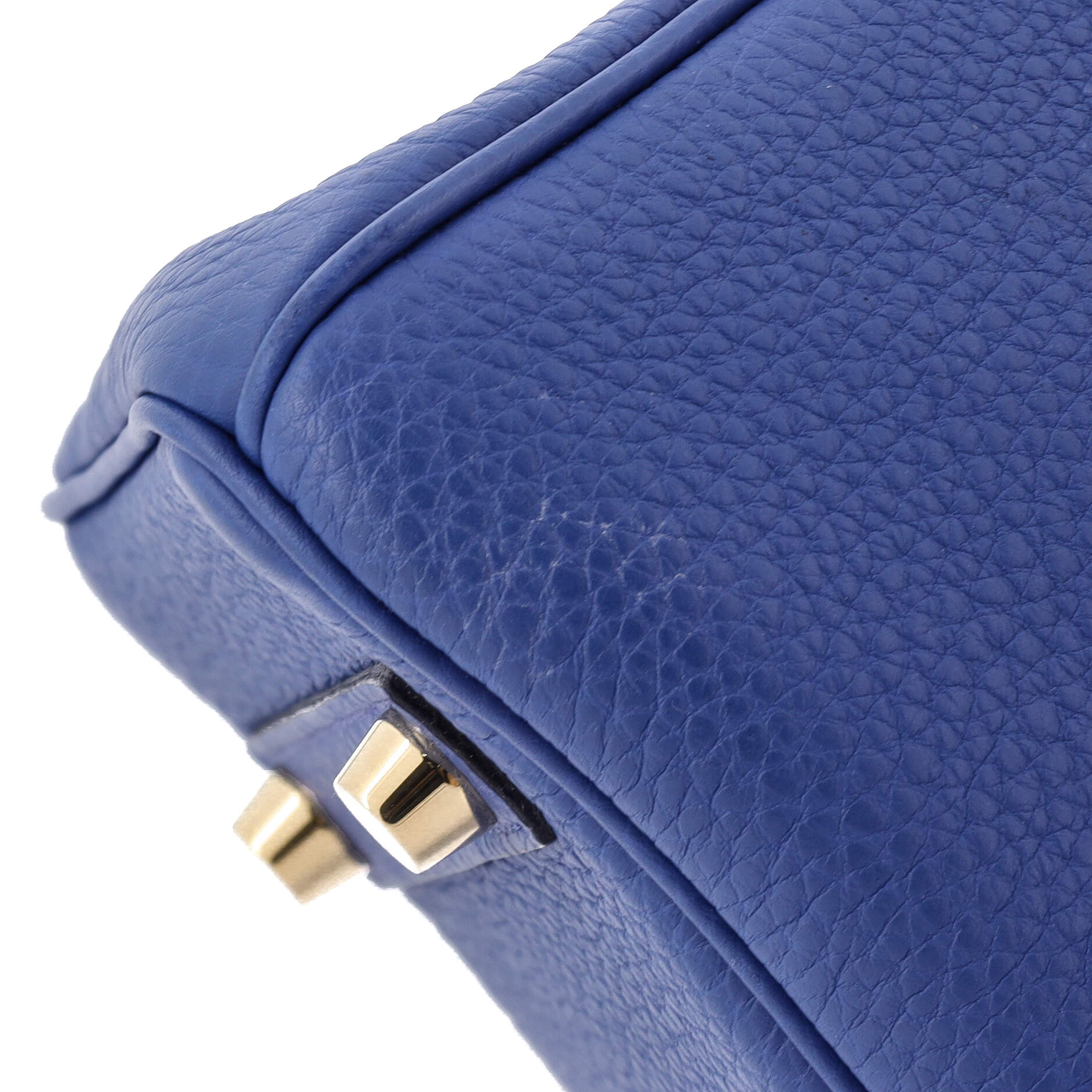 Hermes Birkin Handbag Blue Togo with Gold Hardware 25