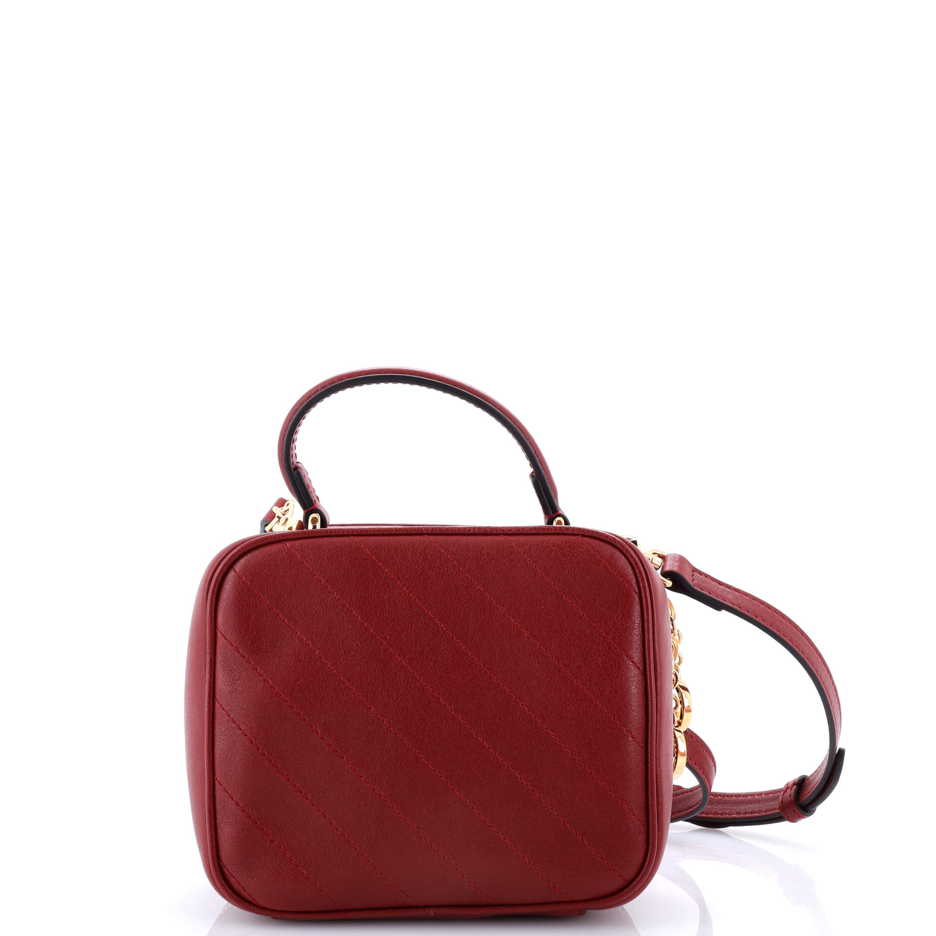 Gucci Blondie NM Top Handle Shoulder Bag Diagonal Quilted Leather