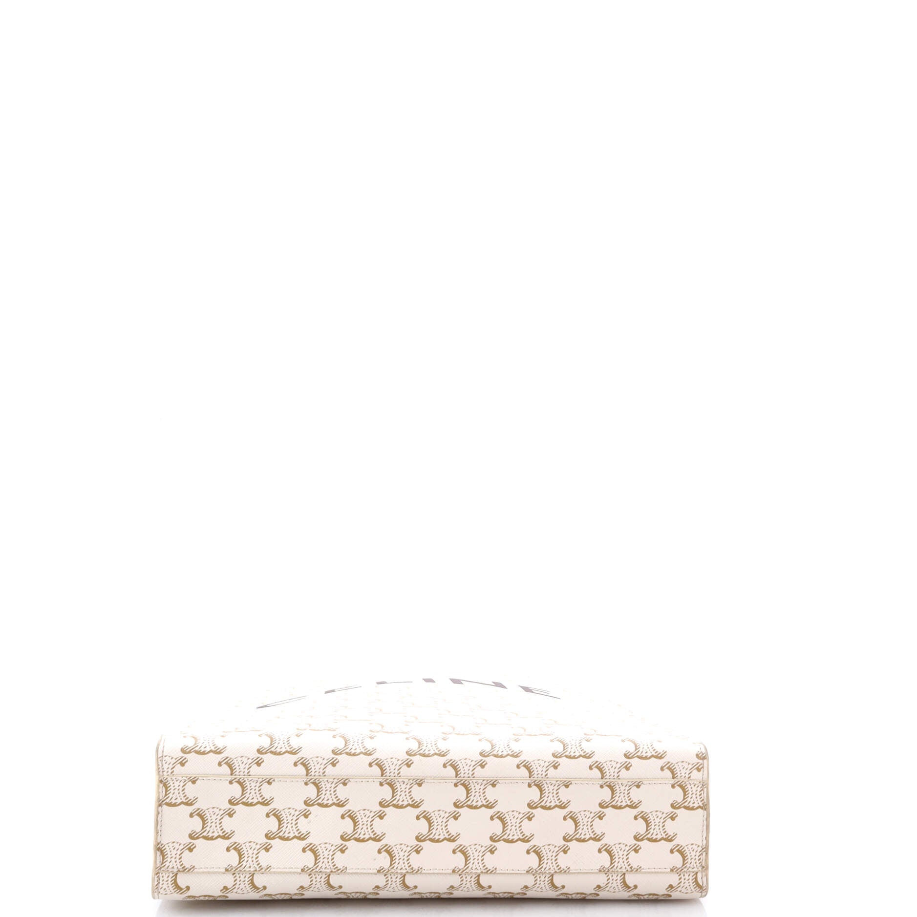 Celine Vertical Cabas Tote Triomphe Coated Canvas Small