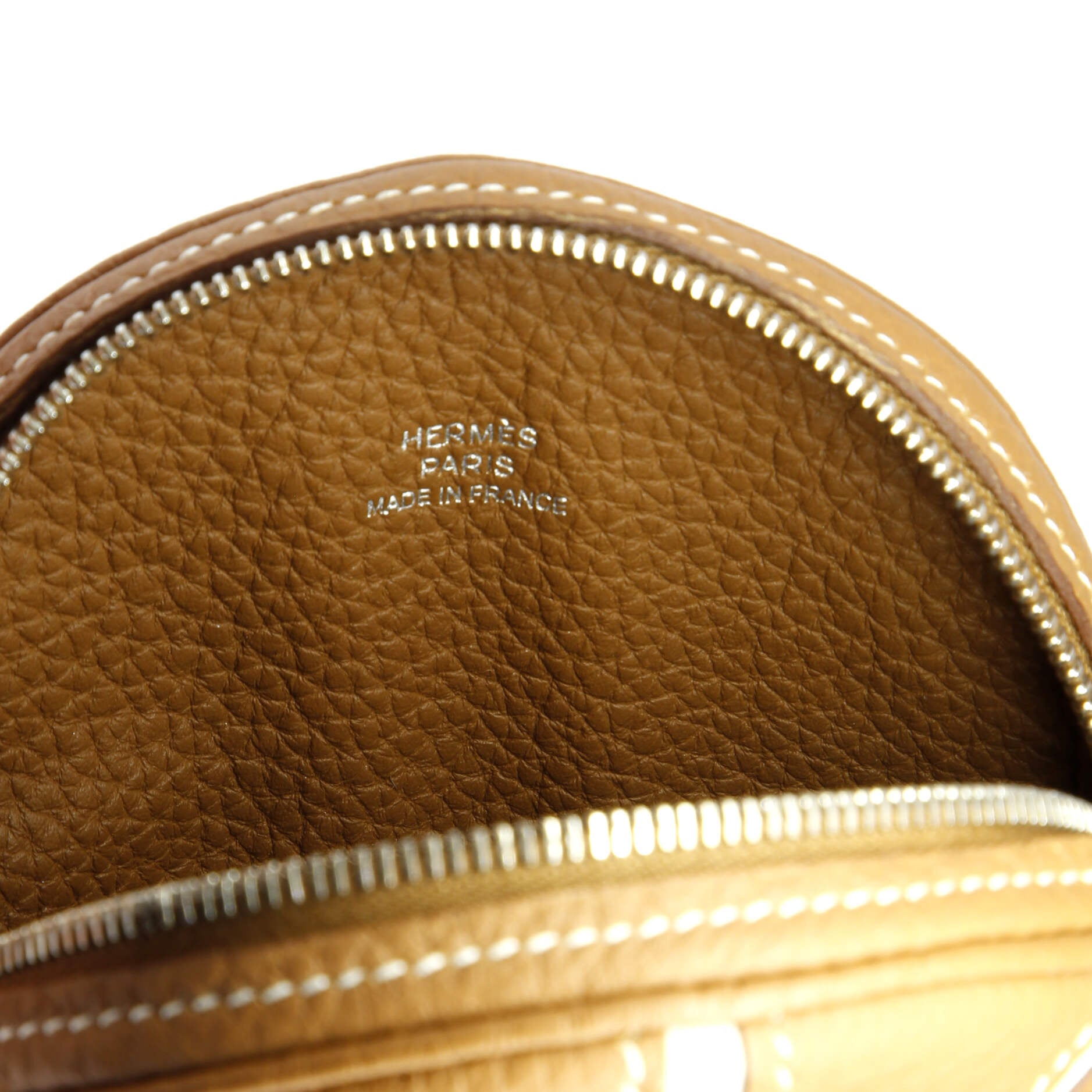 Hermes Basketball Change Purse Leather