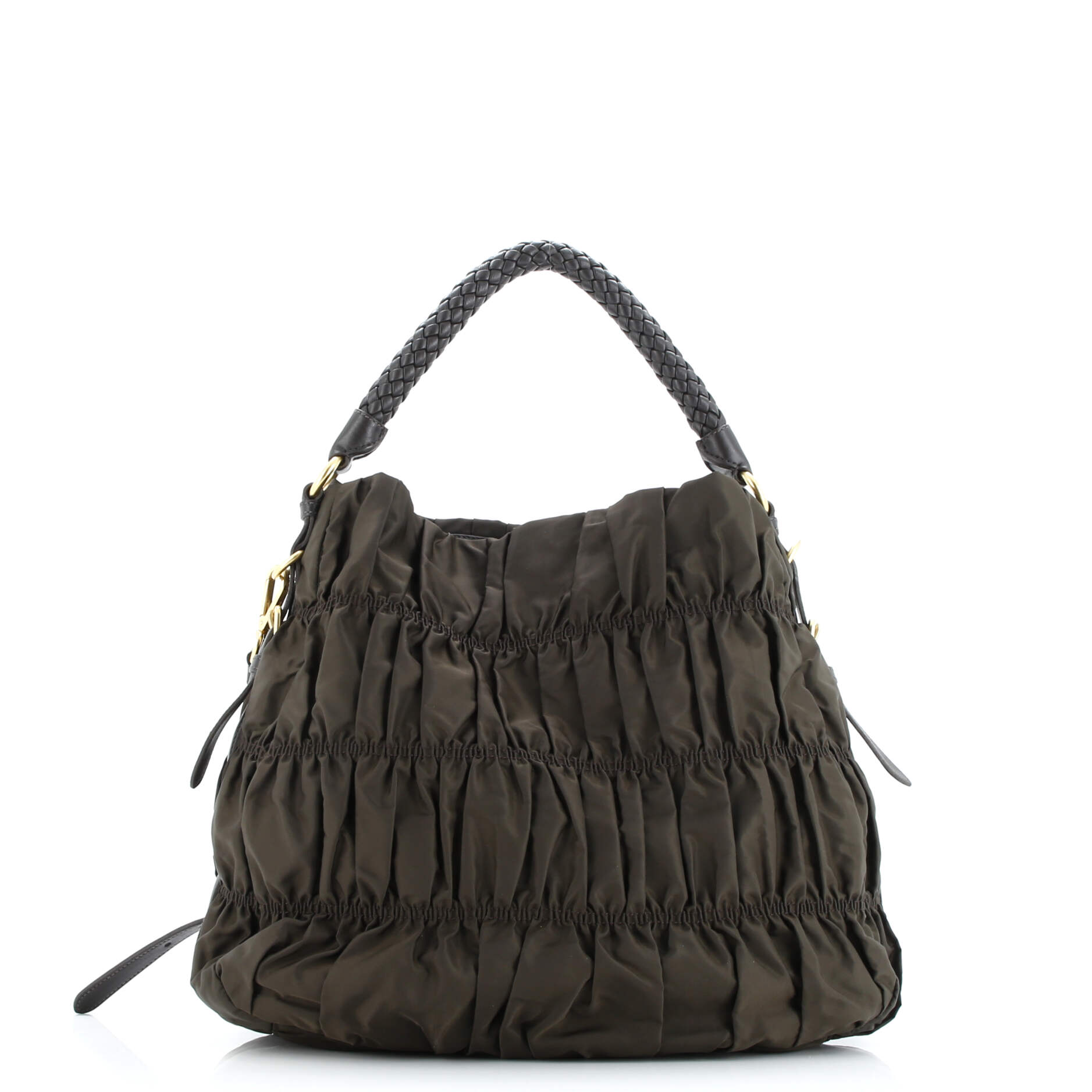 Prada Gaufre Convertible Hobo Tessuto Large