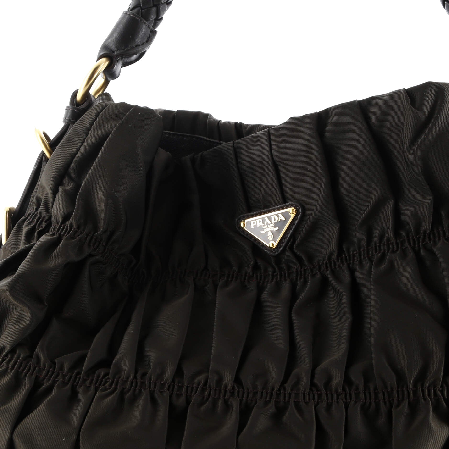 Prada Gaufre Convertible Hobo Tessuto Large
