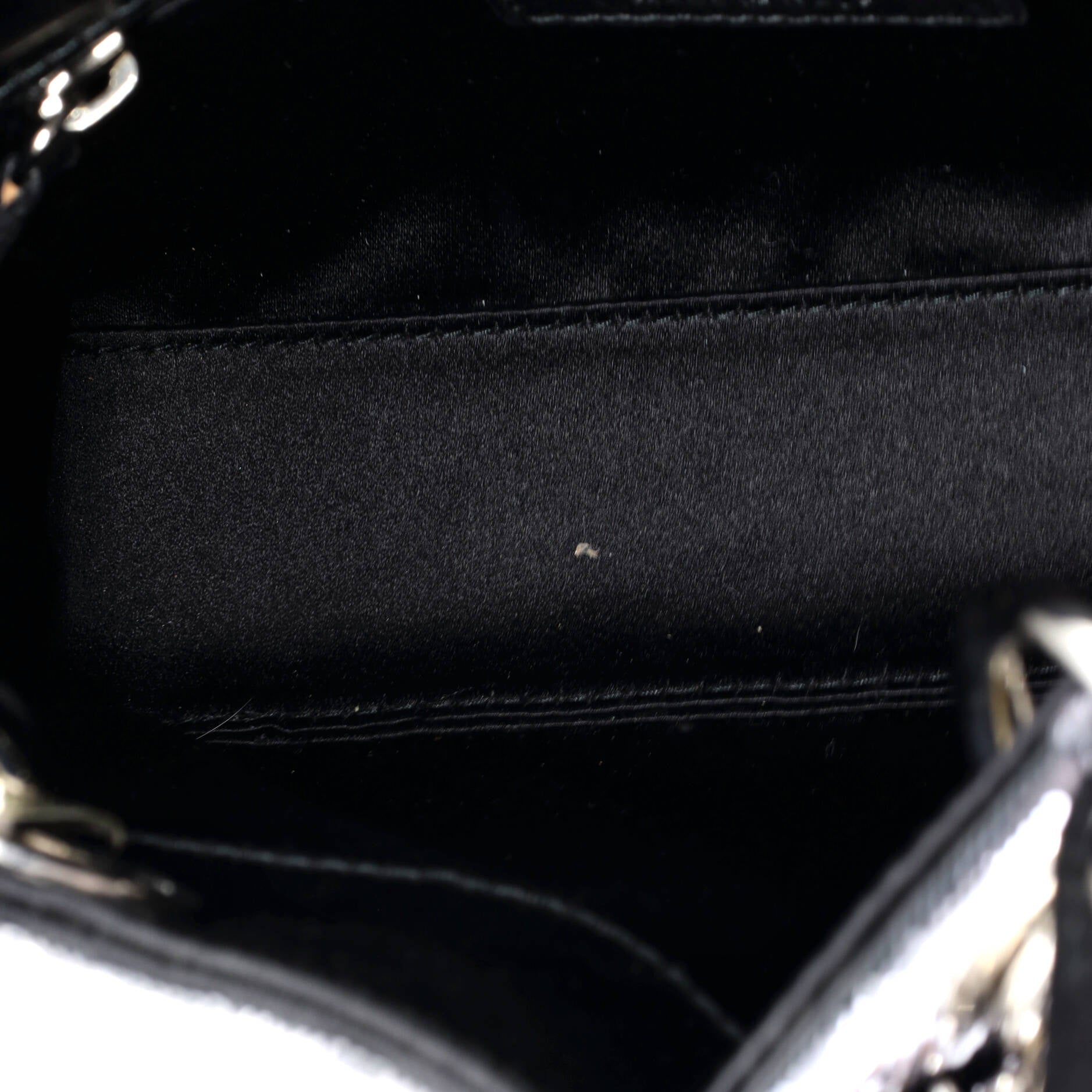 Christian Dior Lady Dior Bag Sequin Embellished Satin Mini