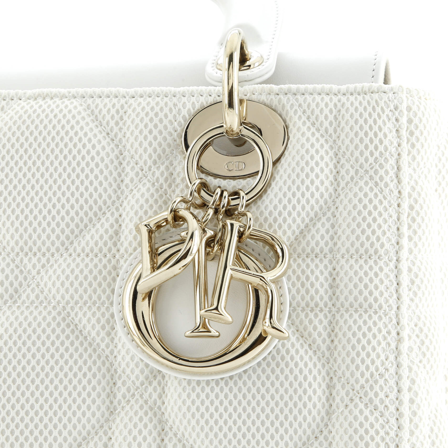 Christian Dior Lady Dior Bag Cannage Quilt Mesh Medium