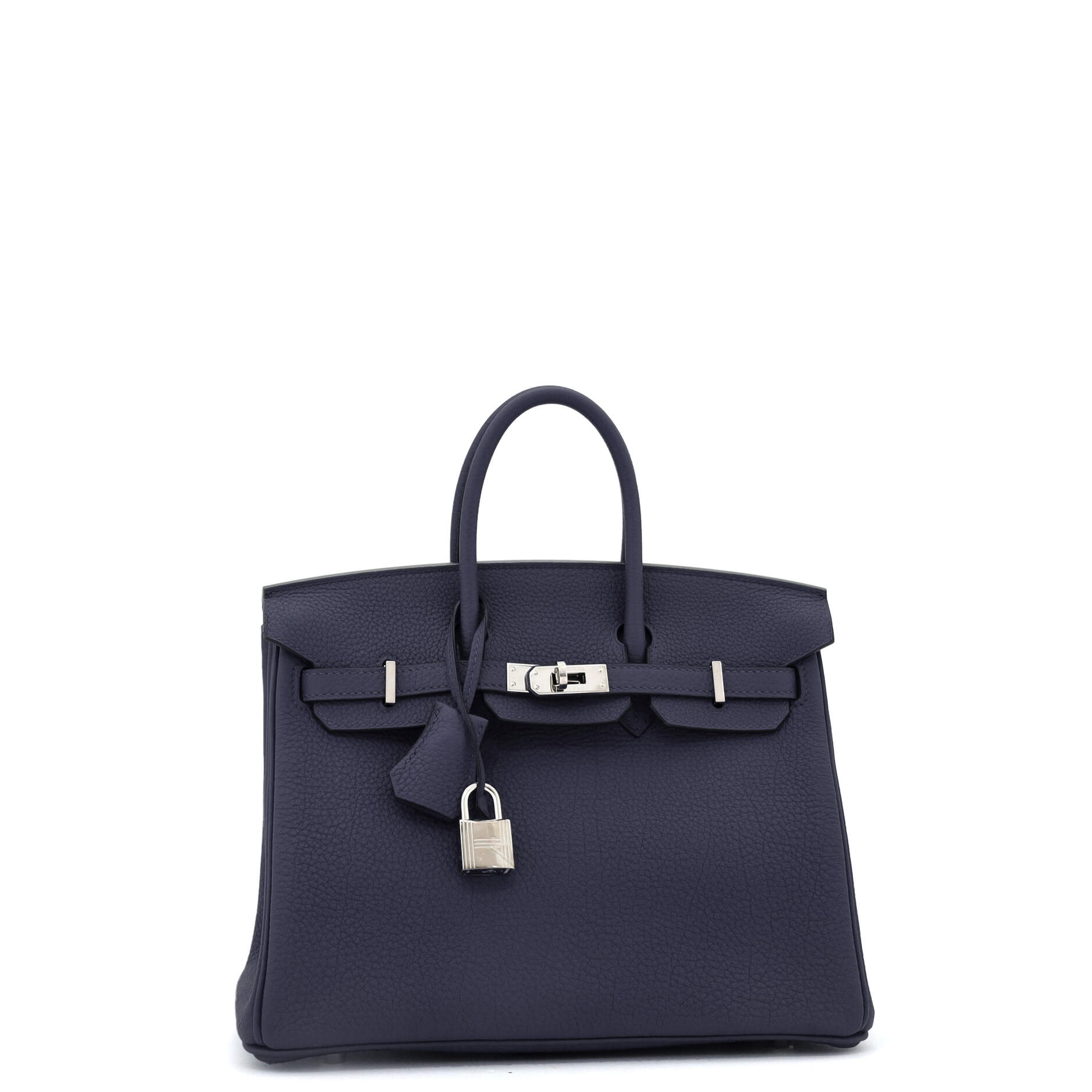 Hermes Birkin Handbag Blue Togo with Palladium Hardware 25