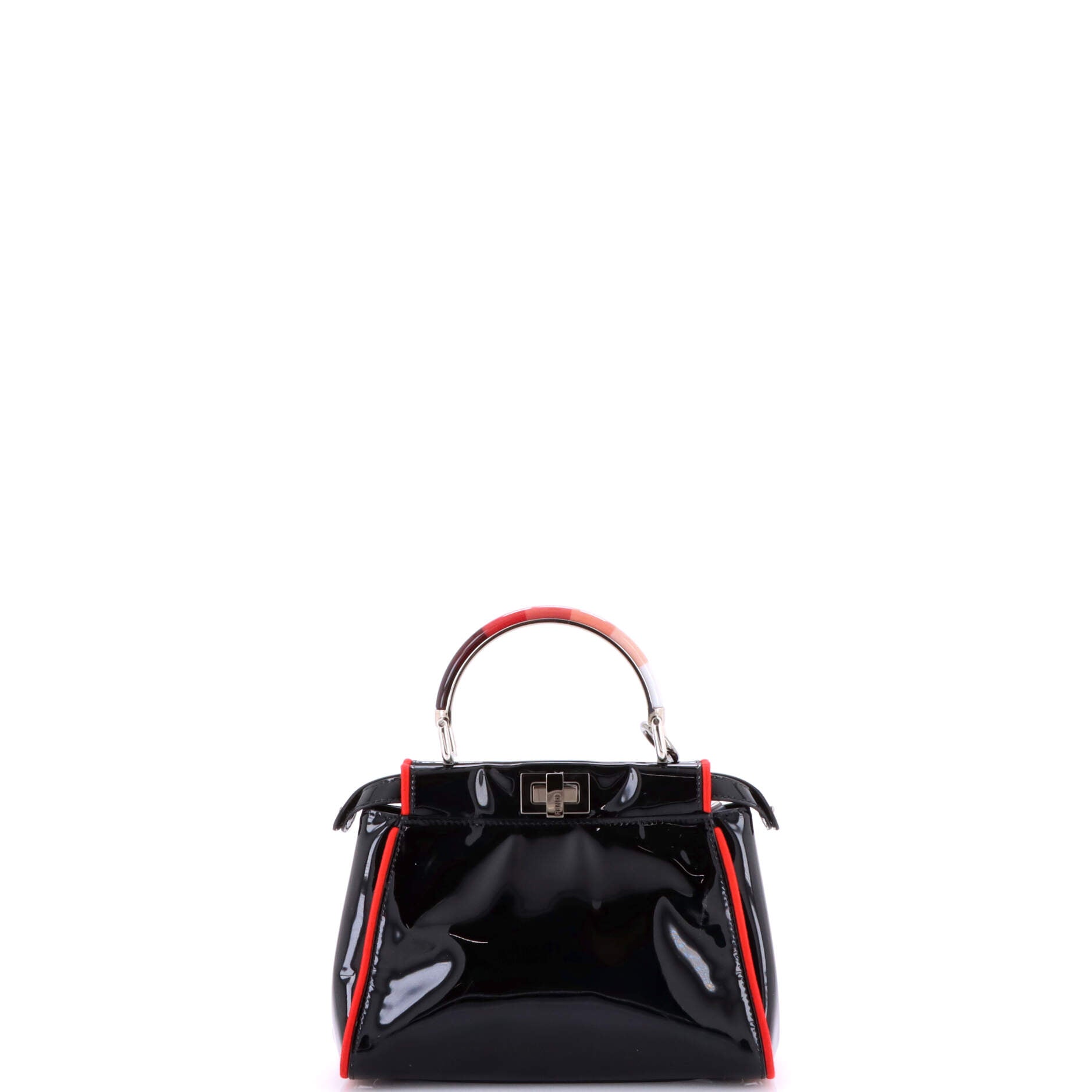 Fendi Resin Handle Peekaboo Bag Patent Mini