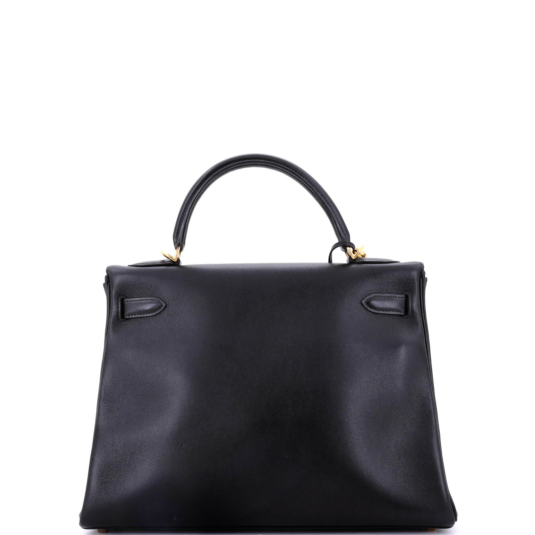Hermes Kelly Handbag Black Gulliver with Gold Hardware 32