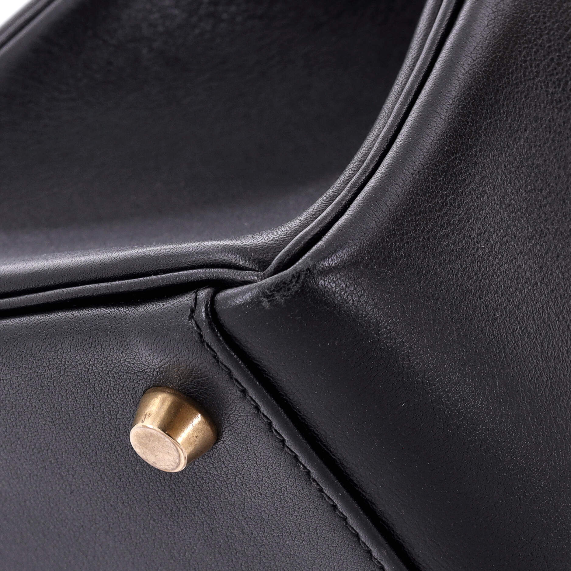 Hermes Kelly Handbag Black Gulliver with Gold Hardware 32
