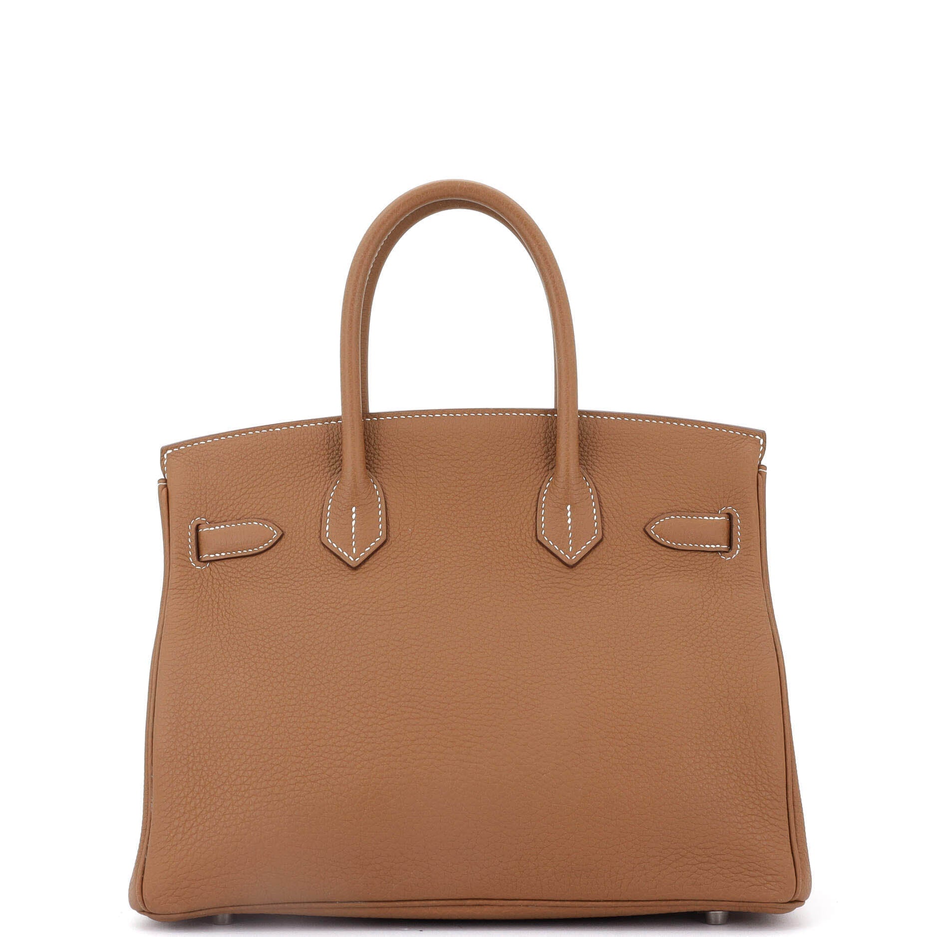 Hermes Birkin Handbag Brown Togo with Palladium Hardware 30