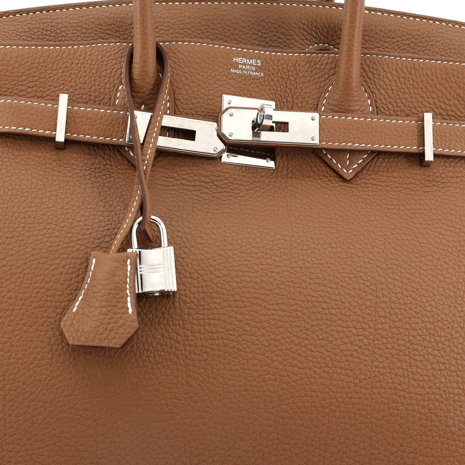 Hermes Birkin Handbag Brown Togo with Palladium Hardware 30