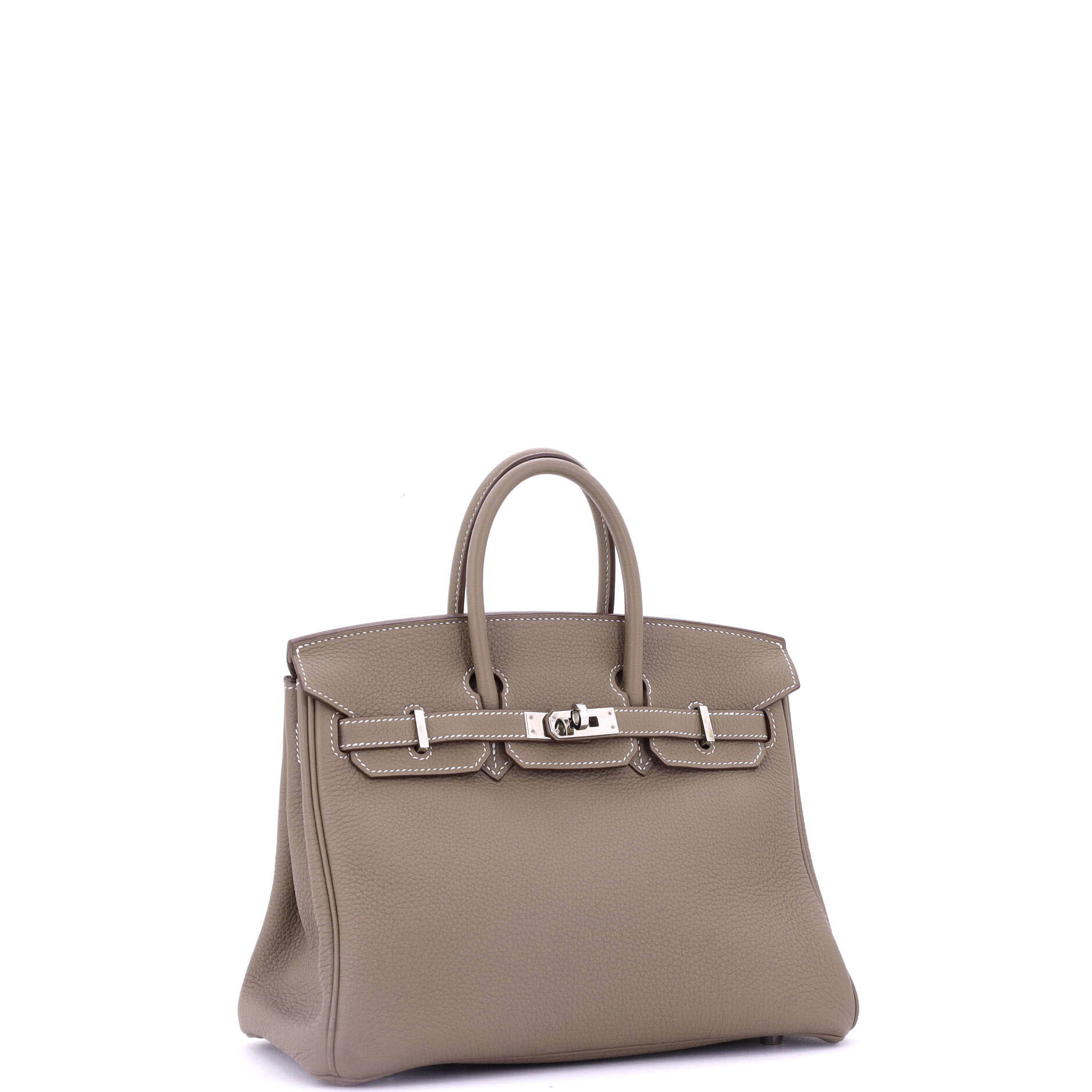 Hermes Birkin Handbag Grey Togo with Palladium Hardware 25